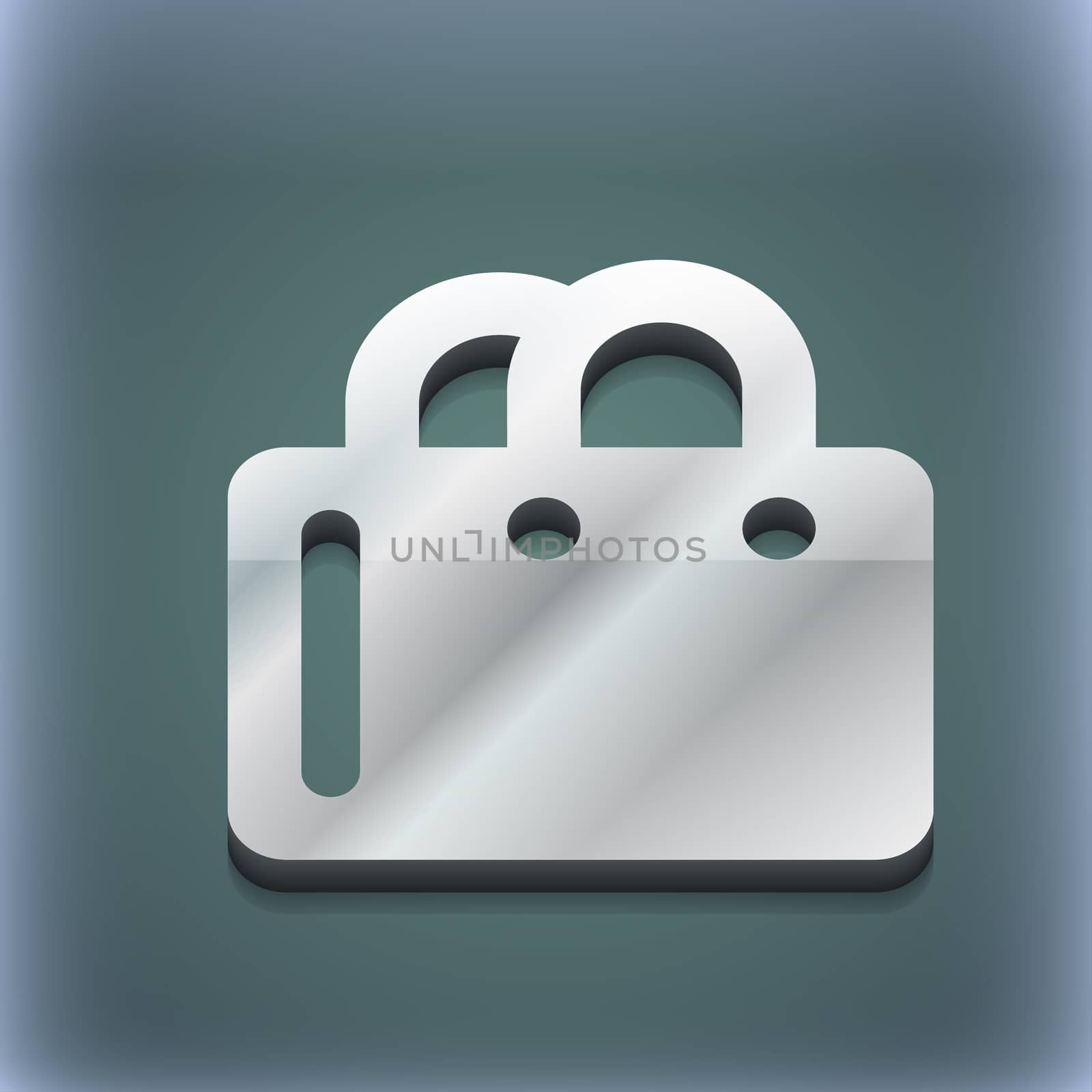 shopping bag icon symbol. 3D style. Trendy, modern design with space for your text . Raster by serhii_lohvyniuk