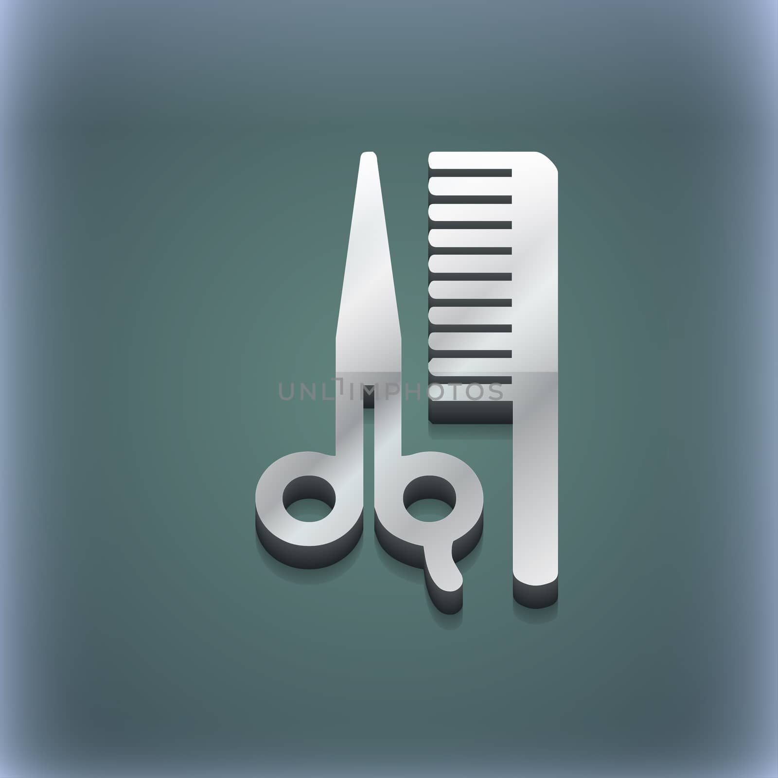 hair icon symbol. 3D style. Trendy, modern design with space for your text illustration. Raster version