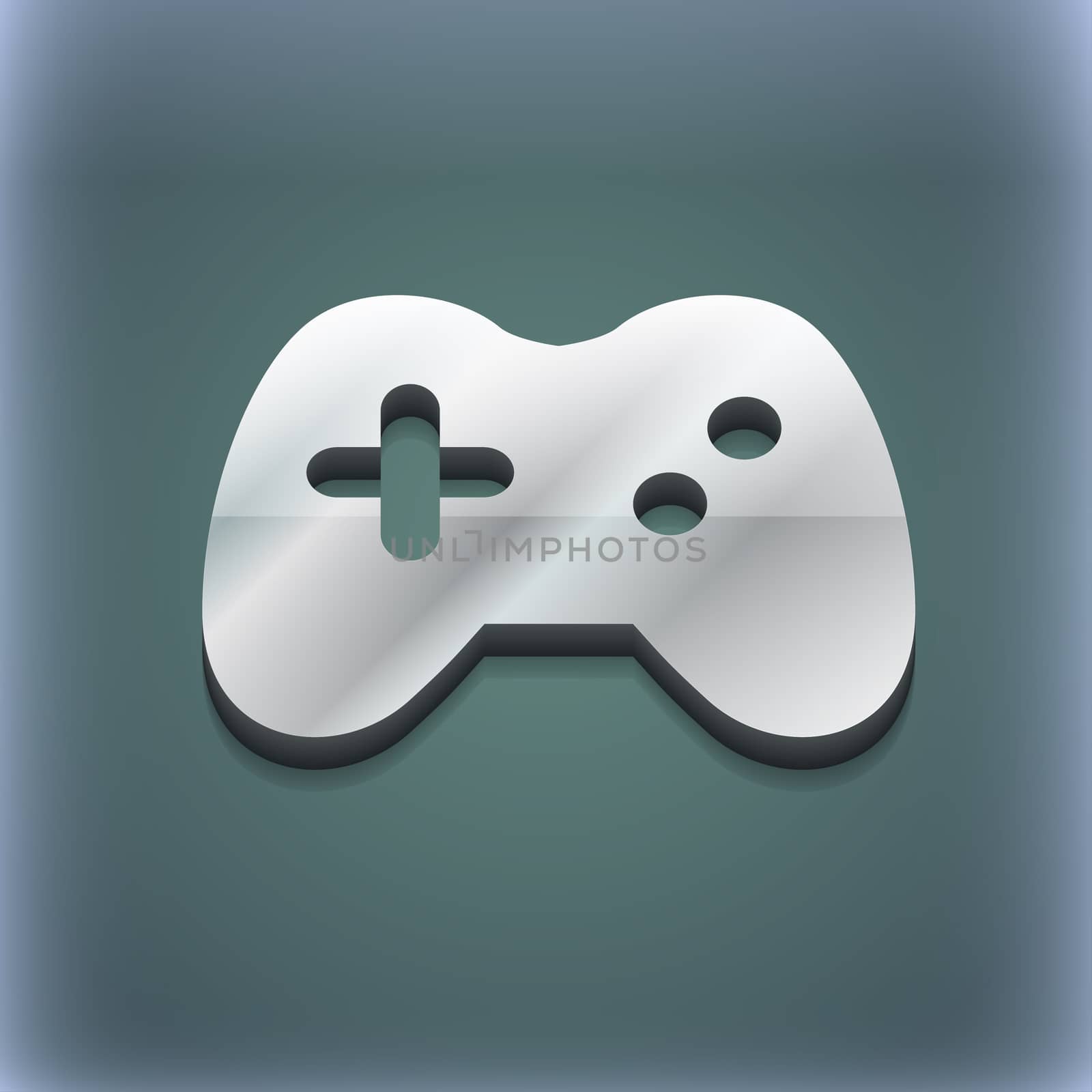 Joystick icon symbol. 3D style. Trendy, modern design with space for your text illustration. Raster version