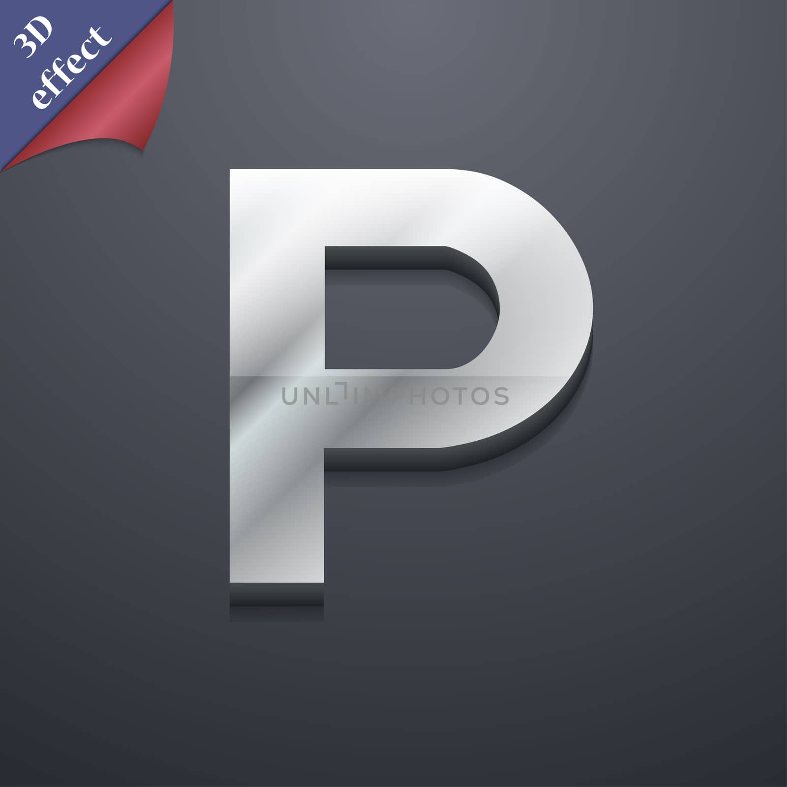 parking icon symbol. 3D style. Trendy, modern design with space for your text . Rastrized by serhii_lohvyniuk