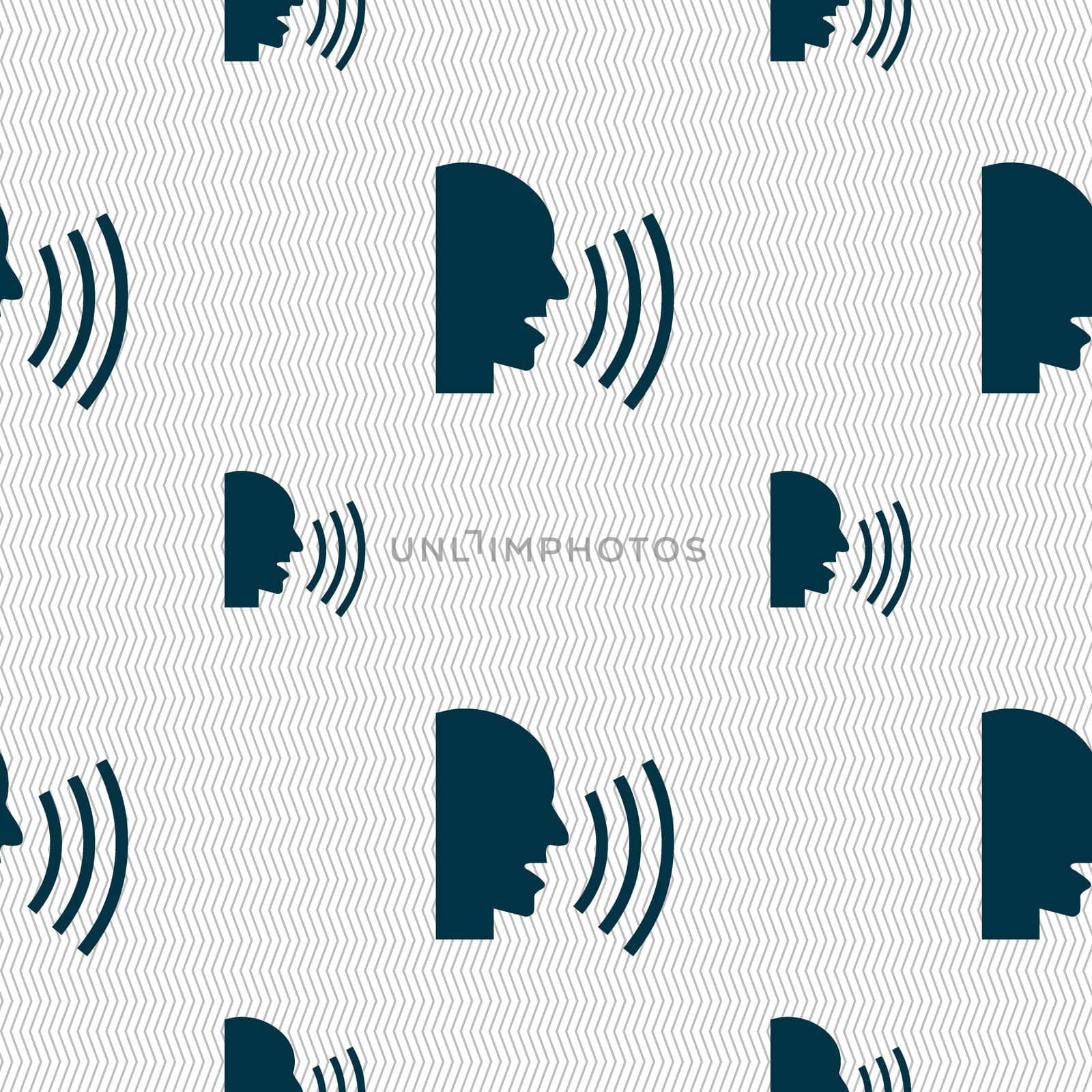 Talking Flat modern web icon. Seamless pattern with geometric texture. illustration