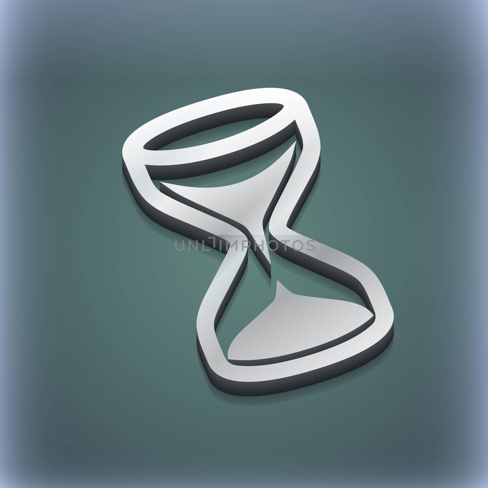 hourglass icon symbol. 3D style. Trendy, modern design with space for your text illustration. Raster version
