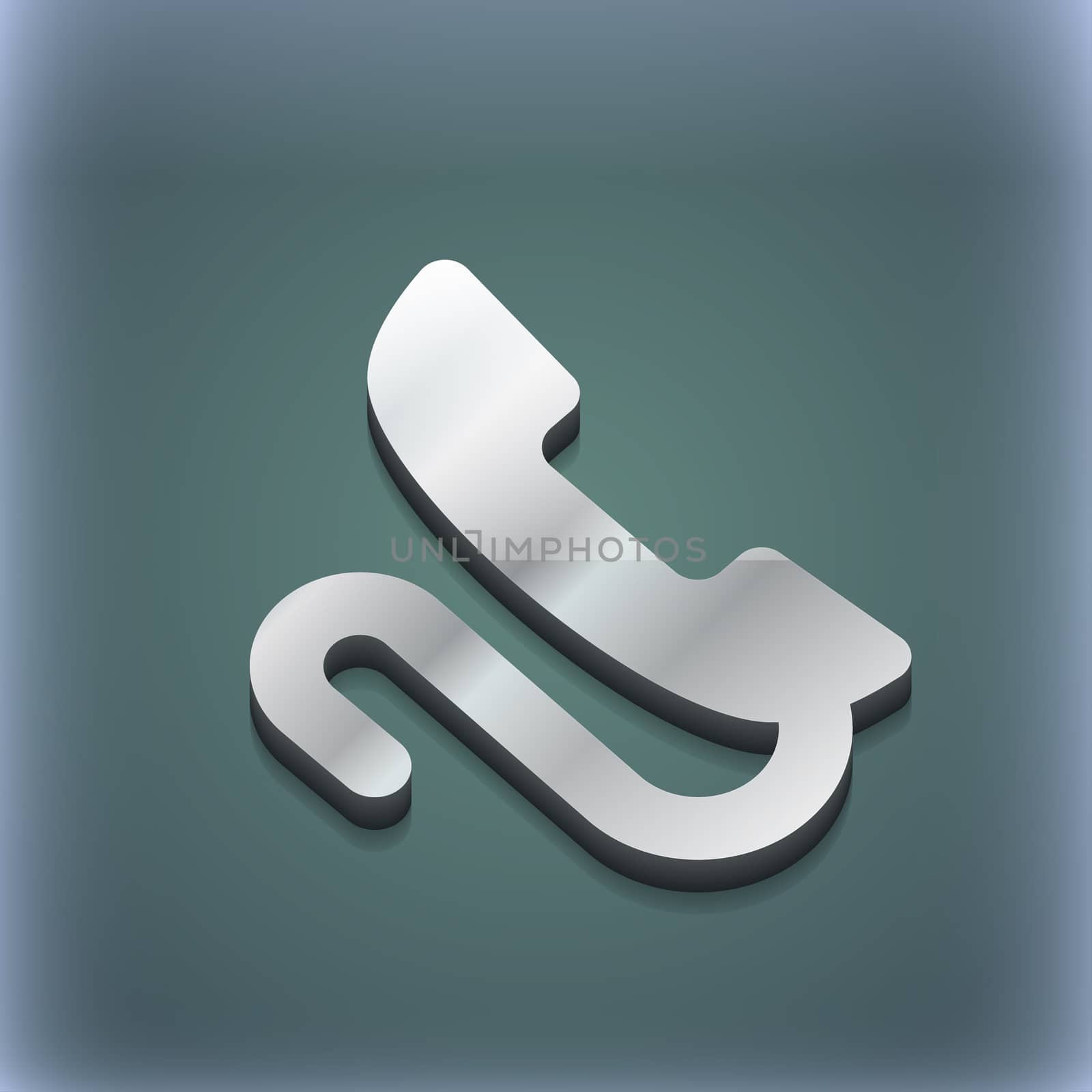 retro telephone handset icon symbol. 3D style. Trendy, modern design with space for your text illustration. Raster version
