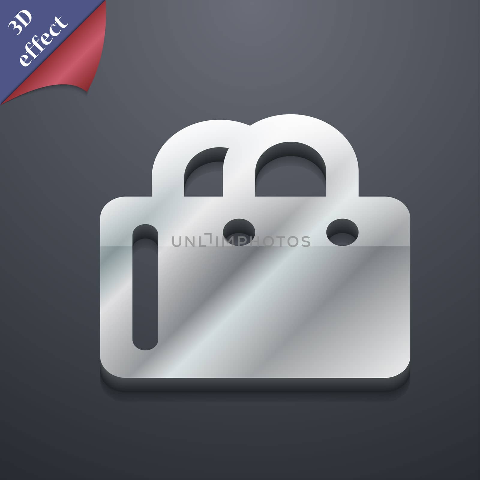 shopping bag icon symbol. 3D style. Trendy, modern design with space for your text . Rastrized by serhii_lohvyniuk