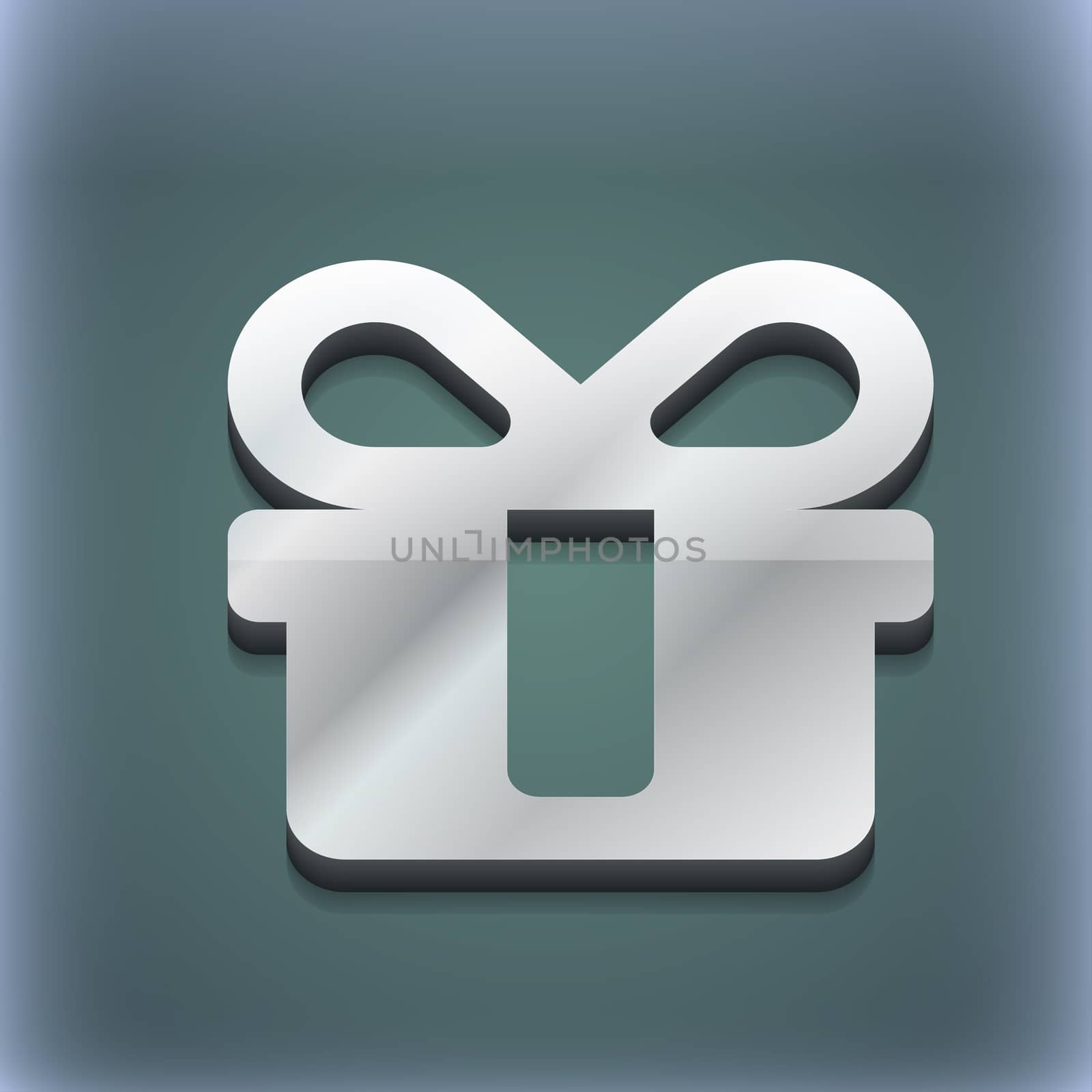 gift icon symbol. 3D style. Trendy, modern design with space for your text illustration. Raster version