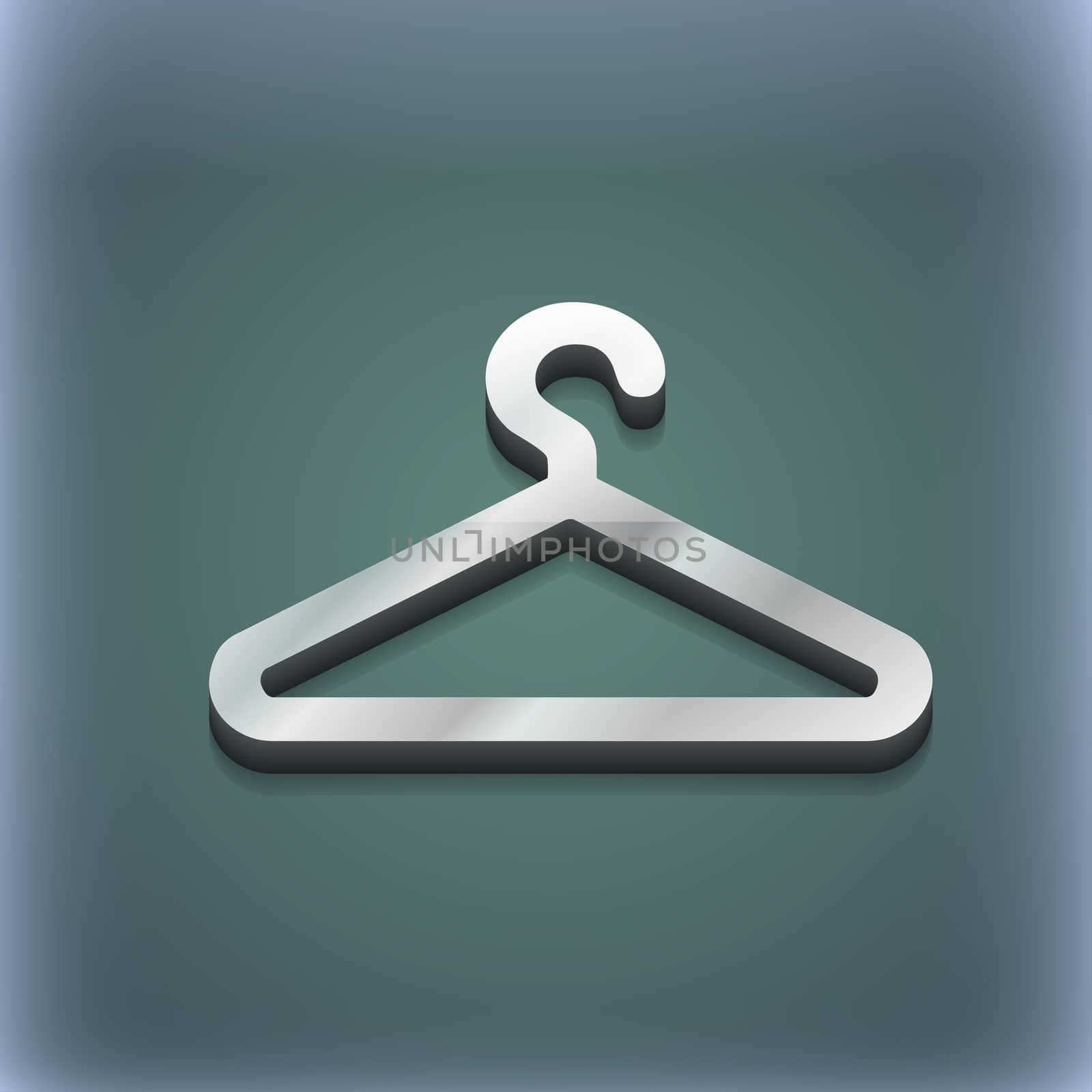 clothes hanger icon symbol. 3D style. Trendy, modern design with space for your text . Raster by serhii_lohvyniuk