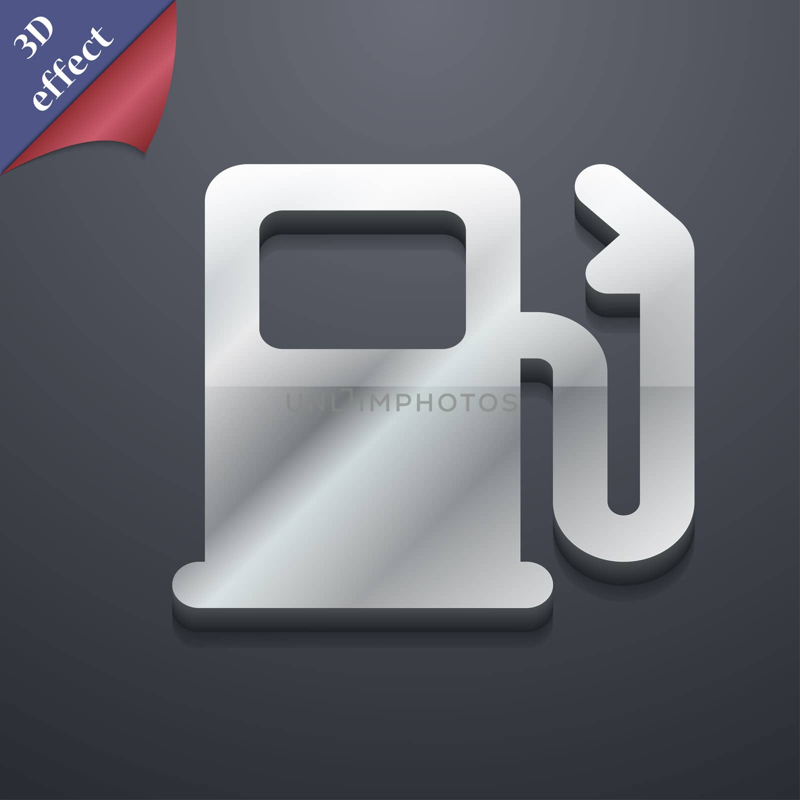 Petrol or Gas station, Car fuel icon symbol. 3D style. Trendy, modern design with space for your text . Rastrized by serhii_lohvyniuk