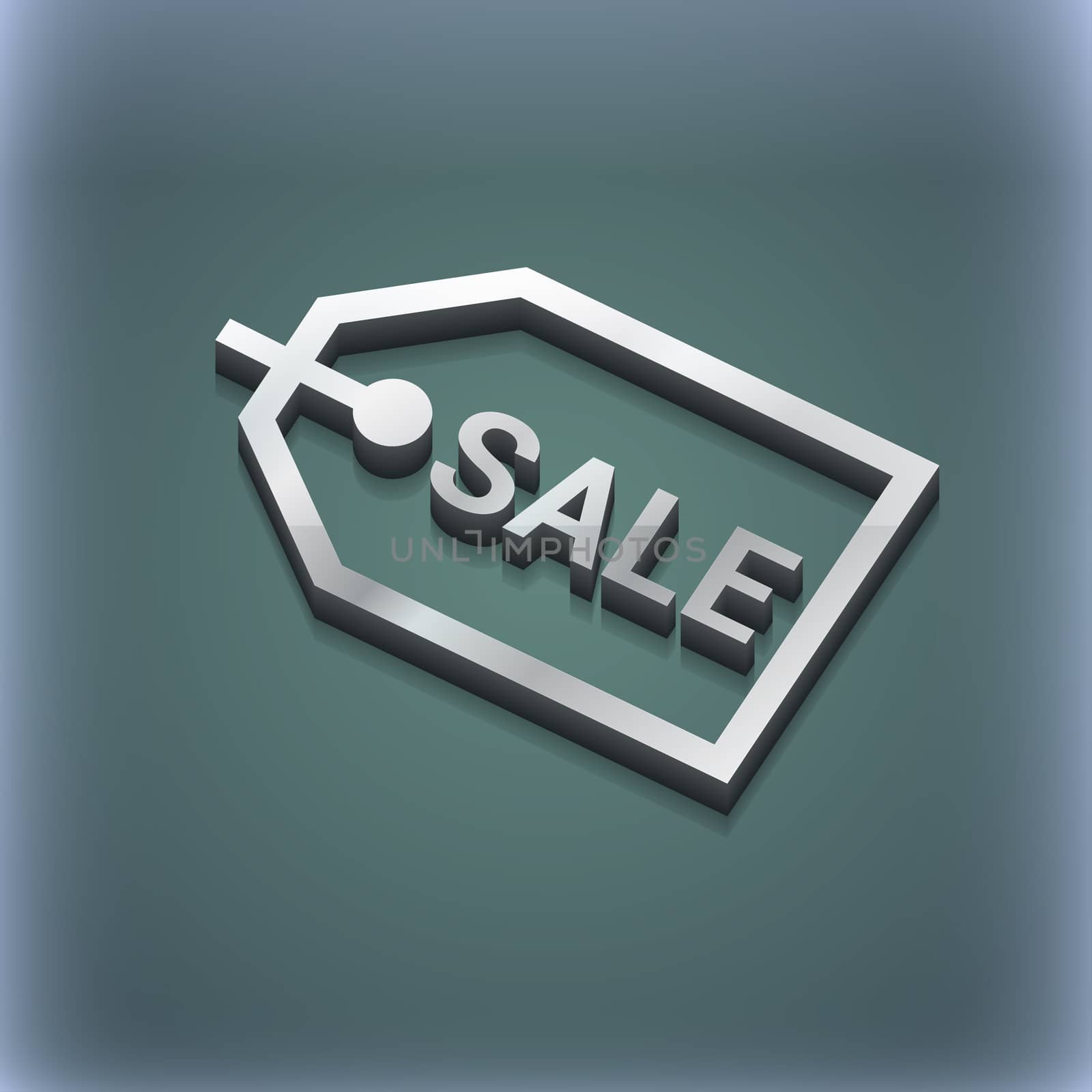 Sale icon symbol. 3D style. Trendy, modern design with space for your text illustration. Raster version