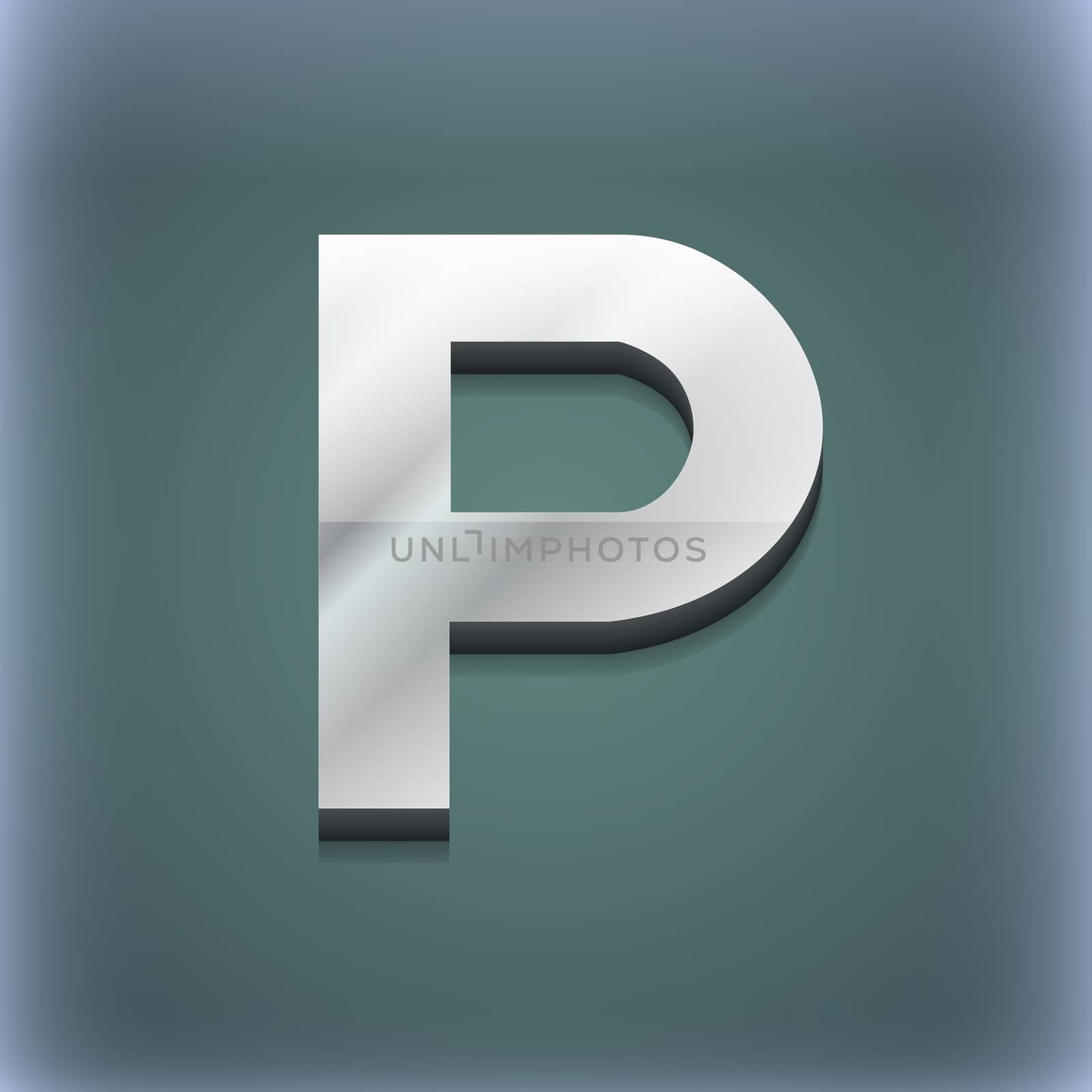 parking icon symbol. 3D style. Trendy, modern design with space for your text illustration. Raster version