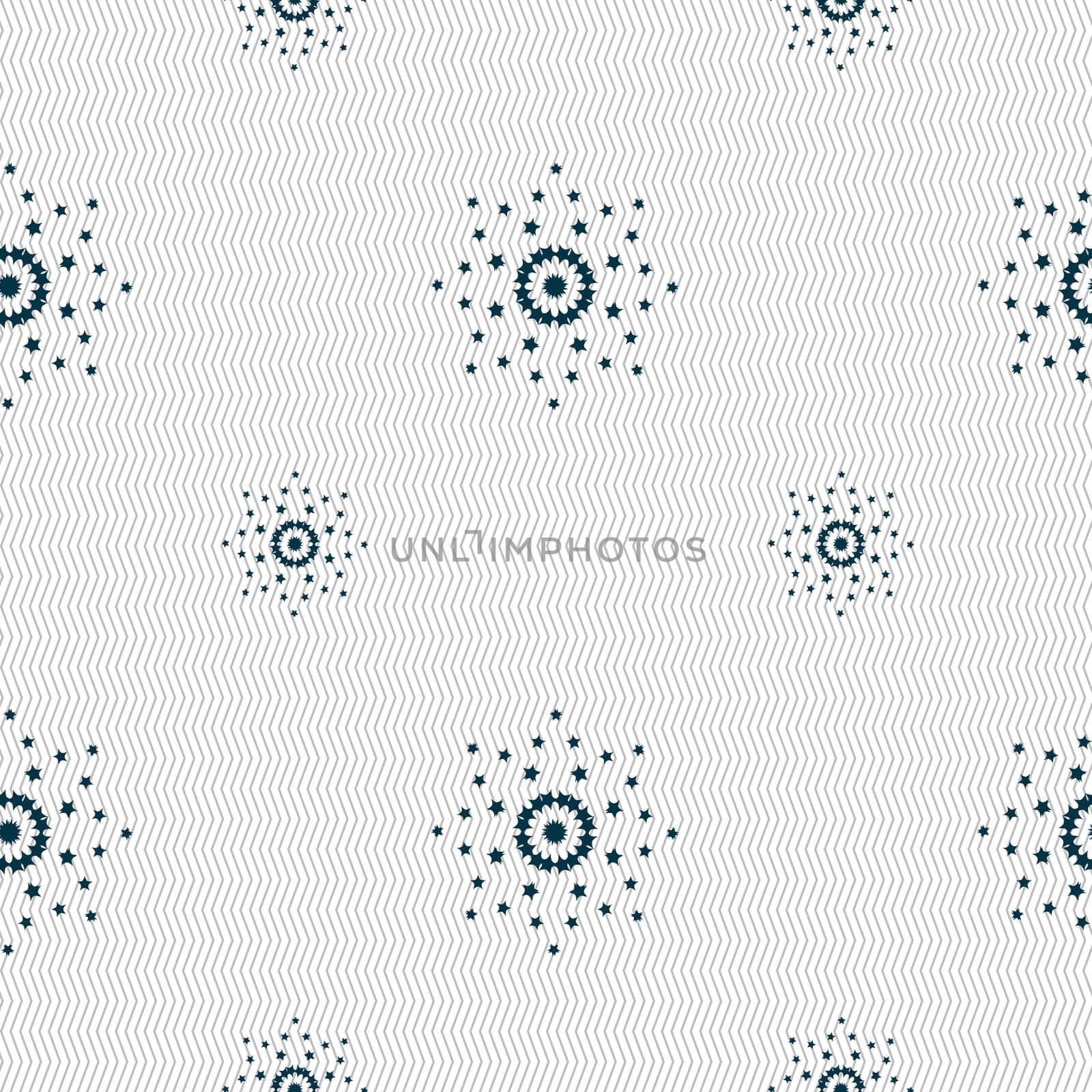 Star sign icon. Favorite button. Navigation symbol. Seamless pattern with geometric texture. illustration