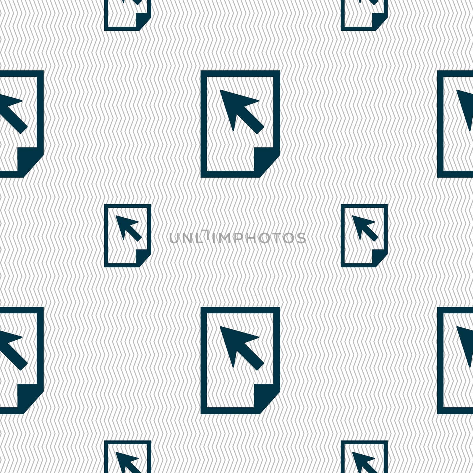 Text file sign icon. File document symbol. Seamless pattern with geometric texture. illustration