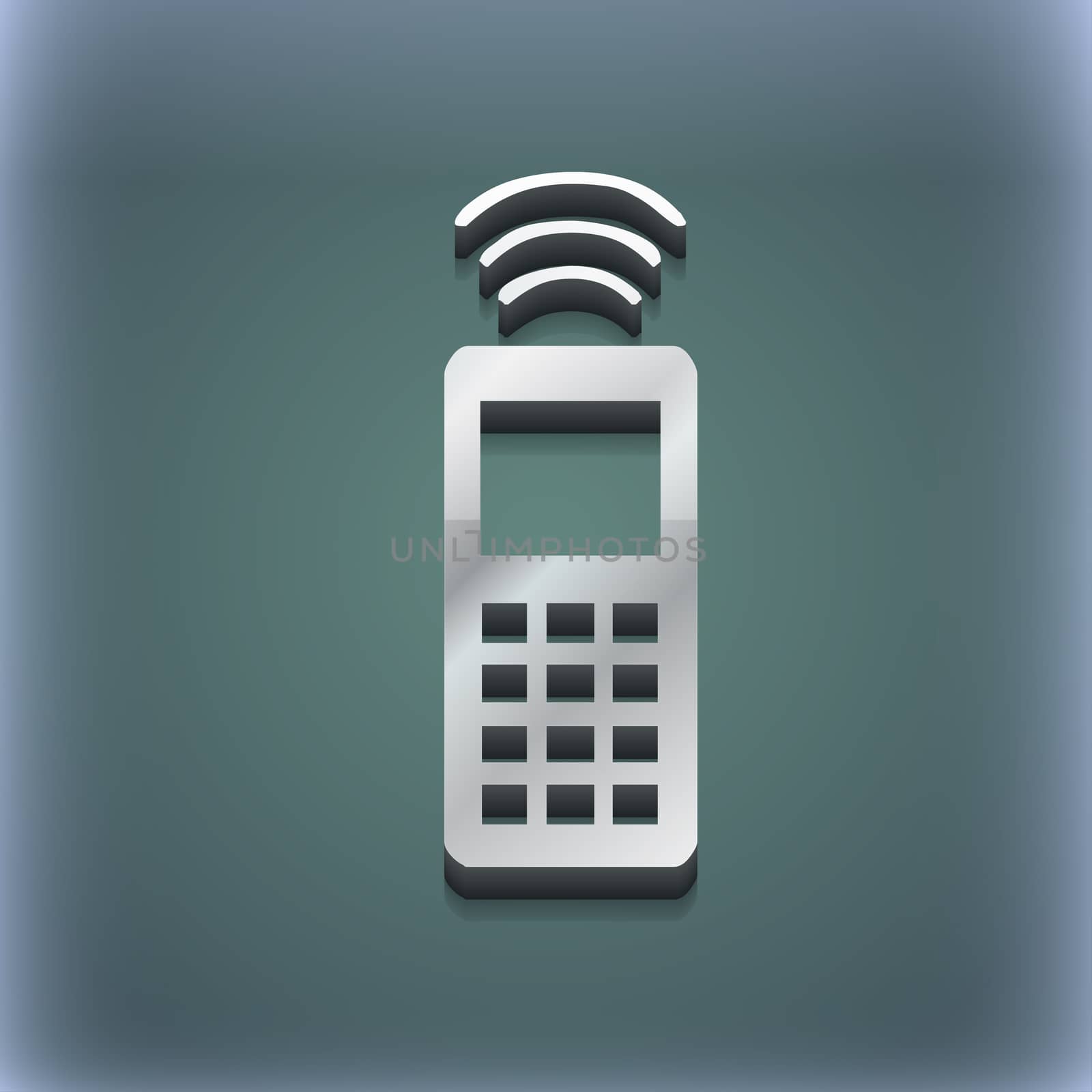 the remote control icon symbol. 3D style. Trendy, modern design with space for your text illustration. Raster version