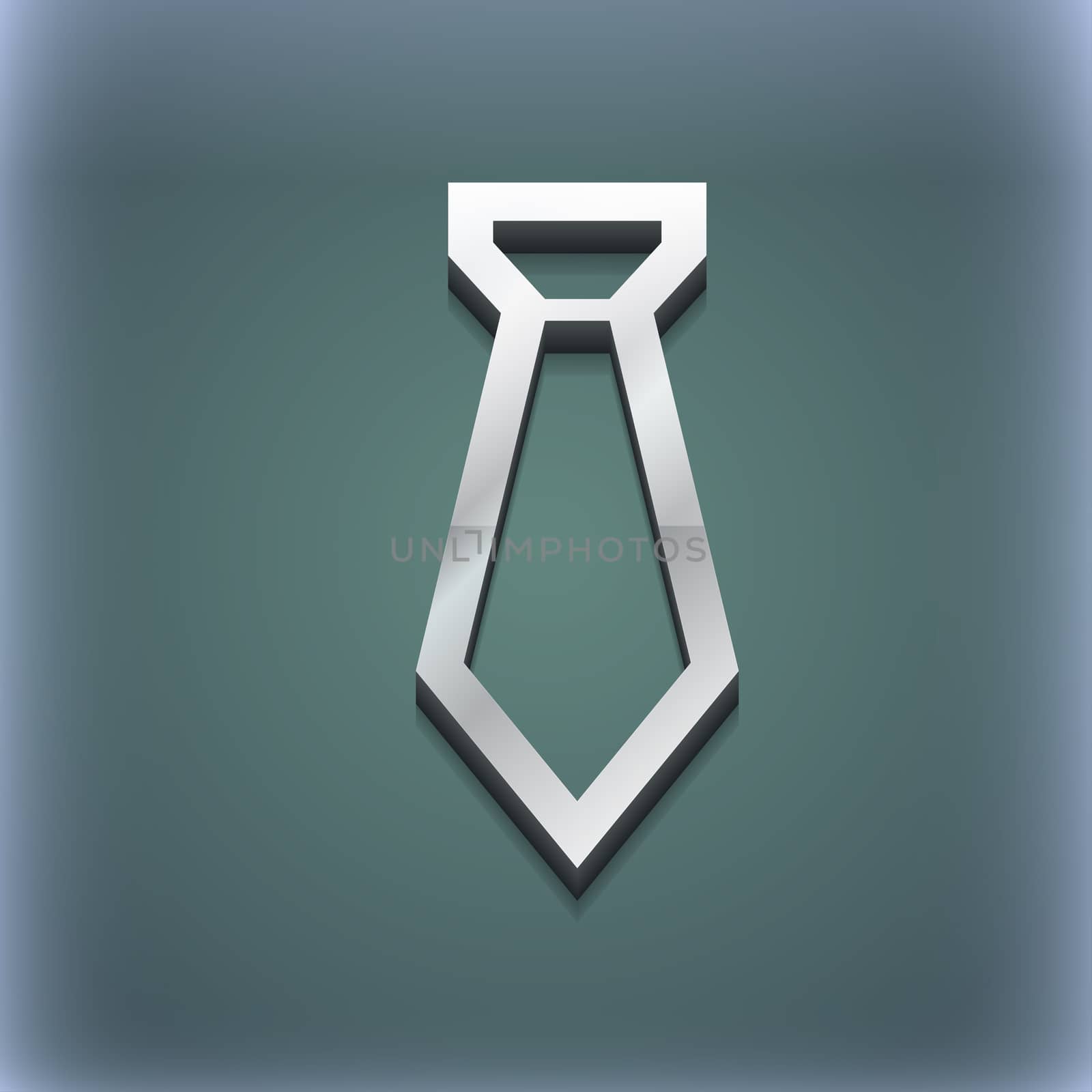 Tie icon symbol. 3D style. Trendy, modern design with space for your text illustration. Raster version