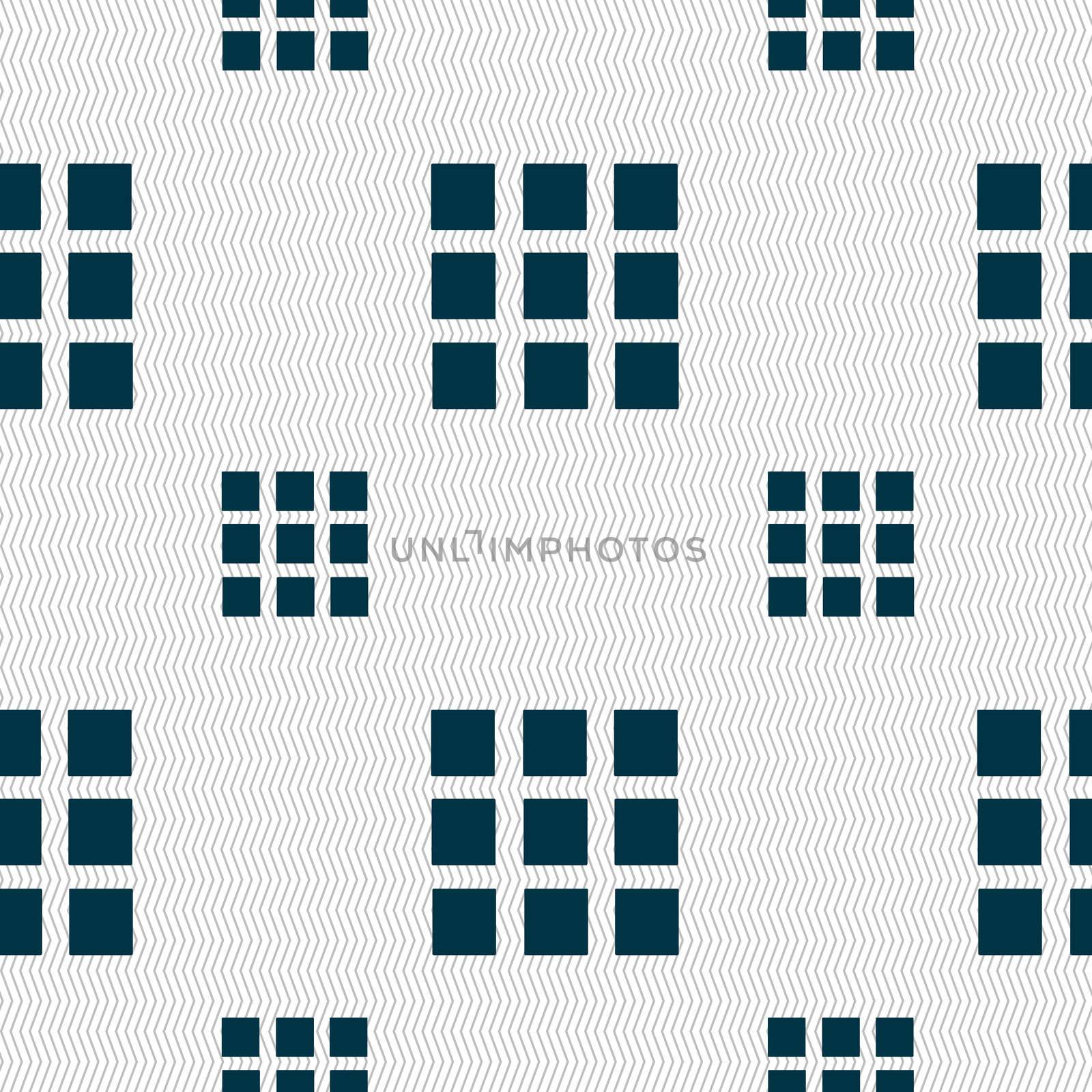 List sign icon. Content view option symbol. Seamless pattern with geometric texture. illustration