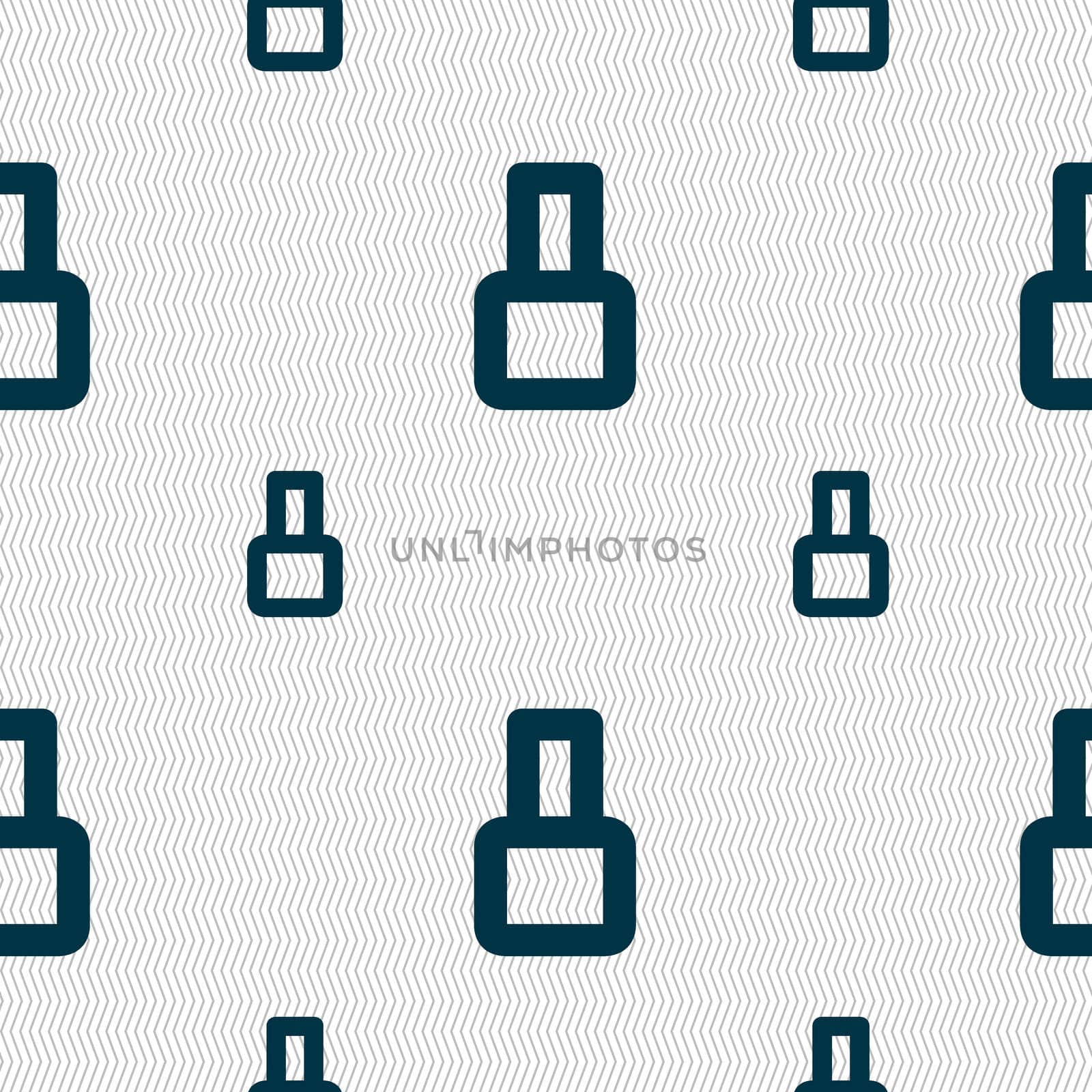 number Eight icon sign. Seamless pattern with geometric texture. illustration