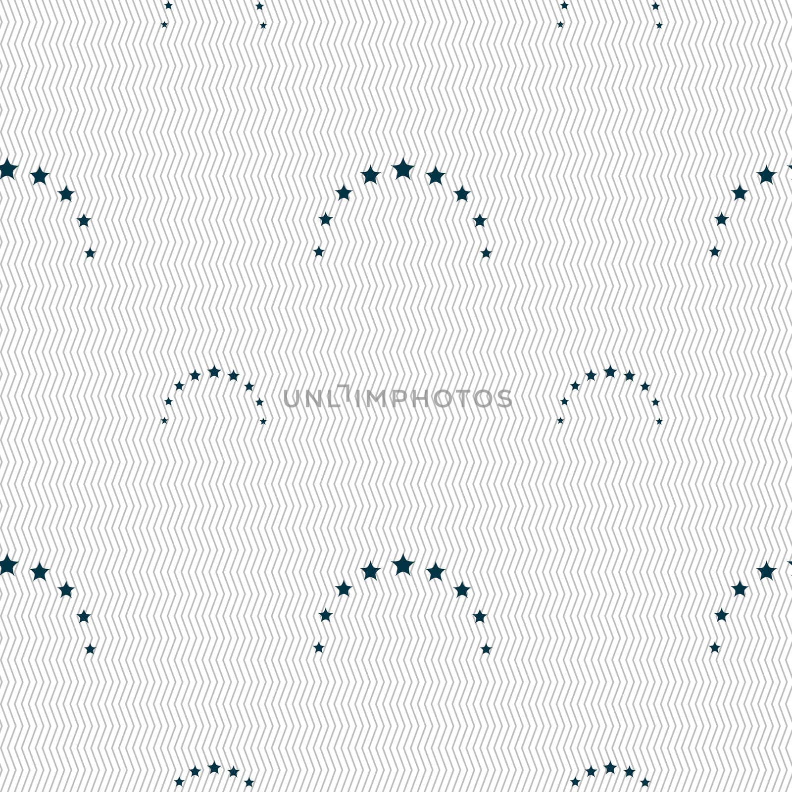 Star sign icon. Favorite button. Navigation symbol. Seamless pattern with geometric texture. illustration