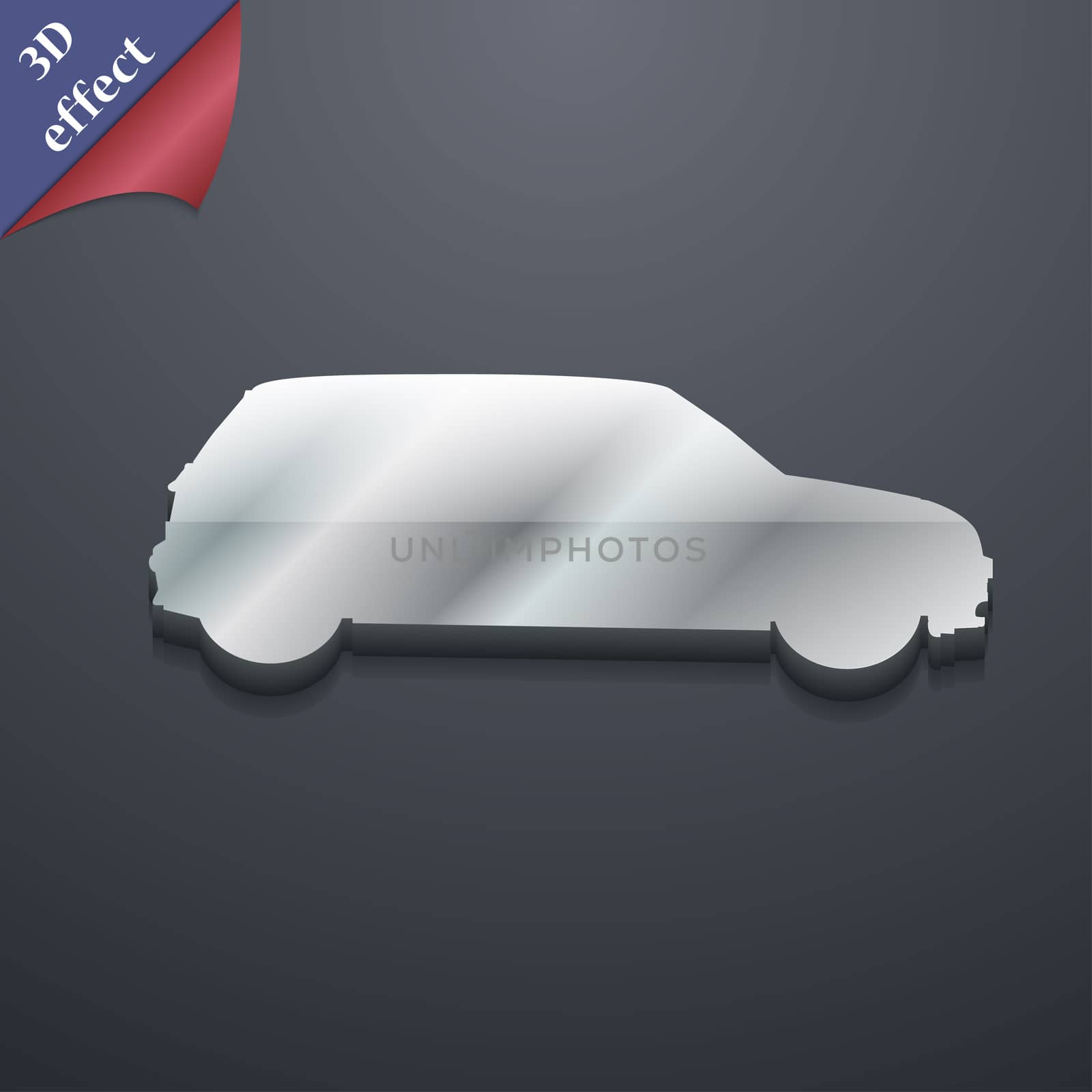 Jeep icon symbol. 3D style. Trendy, modern design with space for your text . Rastrized by serhii_lohvyniuk