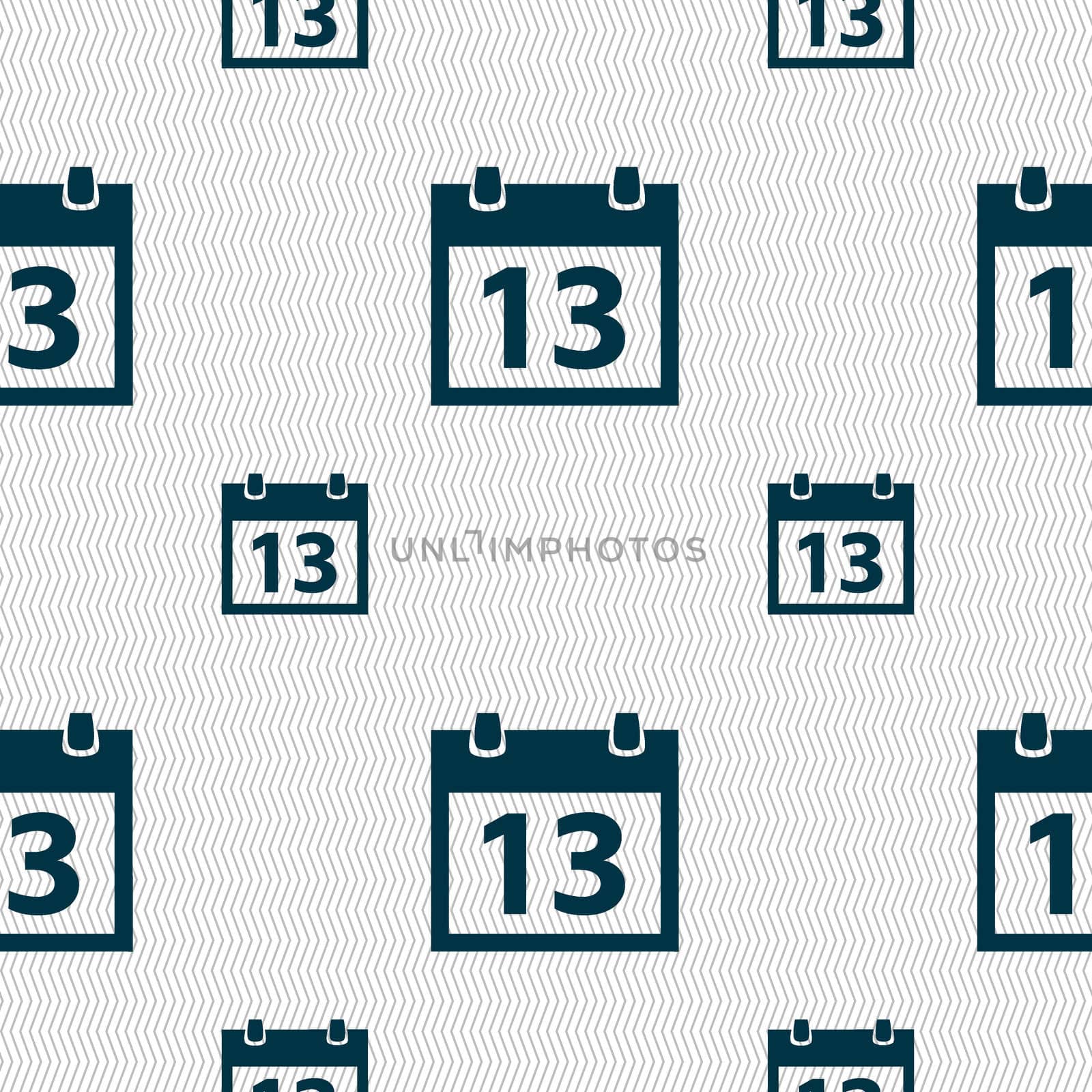 Calendar sign icon. days month symbol. Date button. Seamless pattern with geometric texture. illustration