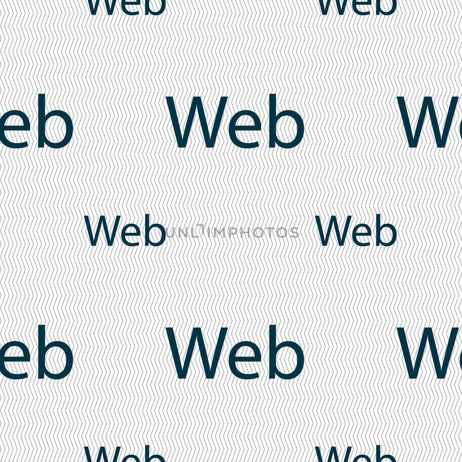 Web sign icon. World wide web symbol. Seamless pattern with geometric texture. illustration