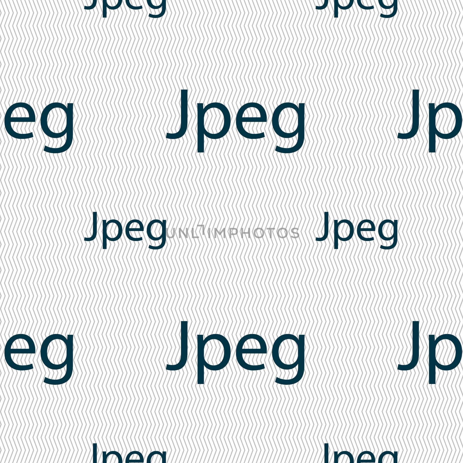 File JPG sign icon. Download image file symbol. Seamless pattern with geometric texture. illustration
