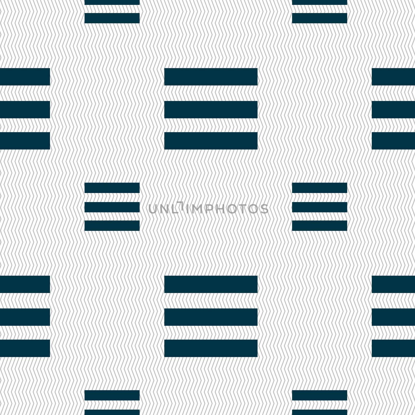 Align text to the width icon sign. Seamless pattern with geometric texture. illustration