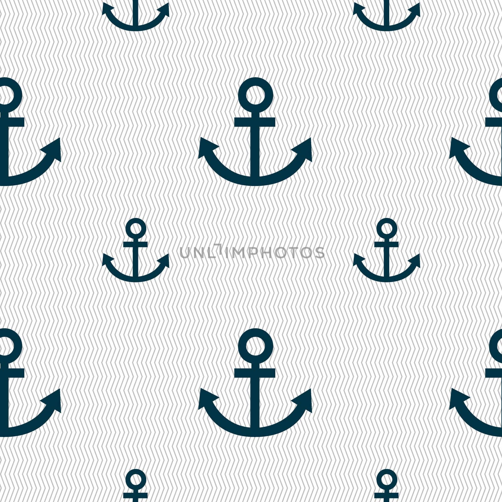 Anchor icon. Seamless pattern with geometric texture.  by serhii_lohvyniuk