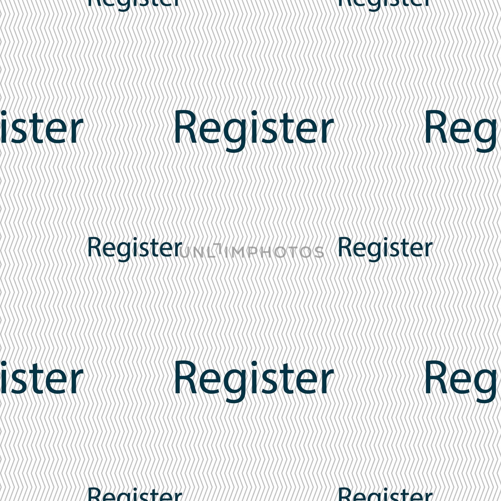 Register sign icon. Membership symbol. Website navigation. Seamless pattern with geometric texture. illustration
