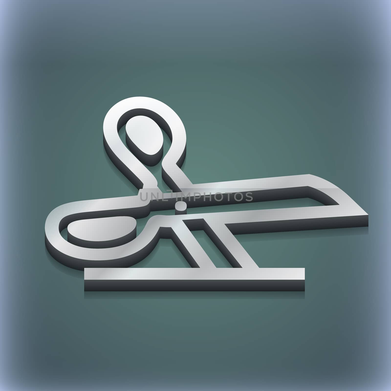 scissors icon symbol. 3D style. Trendy, modern design with space for your text illustration. Raster version