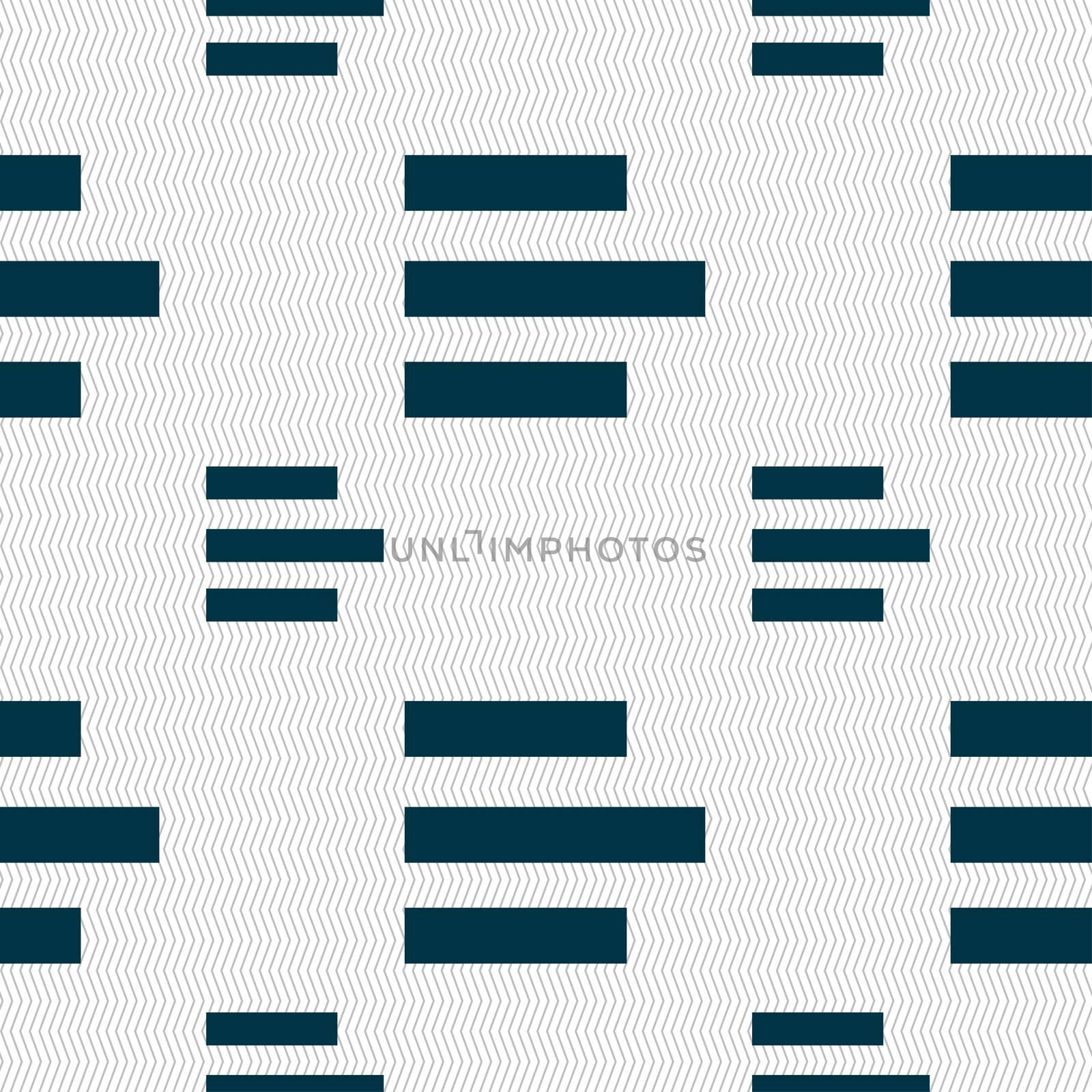 Left-aligned icon sign. Seamless pattern with geometric texture. illustration