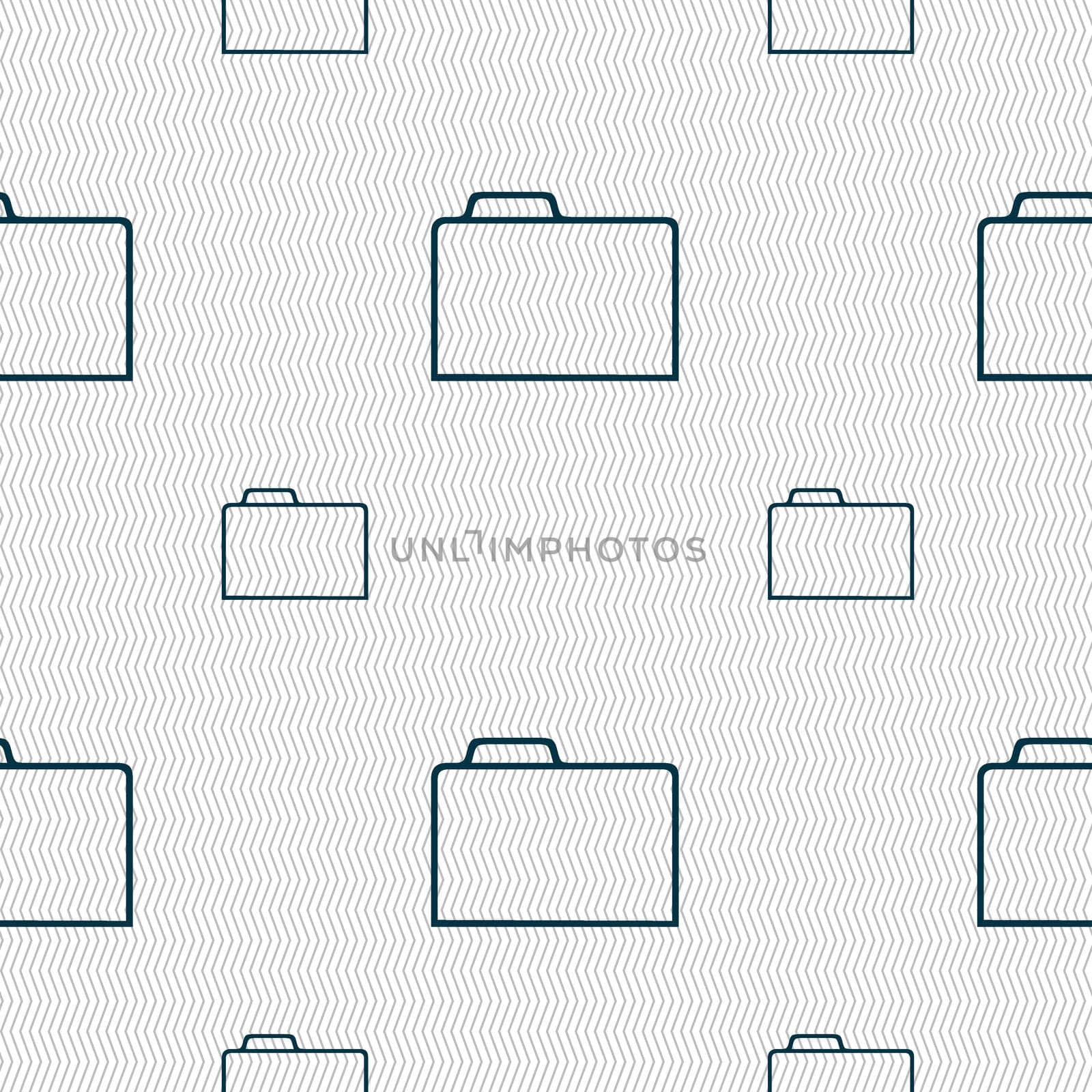 Document folder sign. Accounting binder symbol. Seamless pattern with geometric texture. illustration