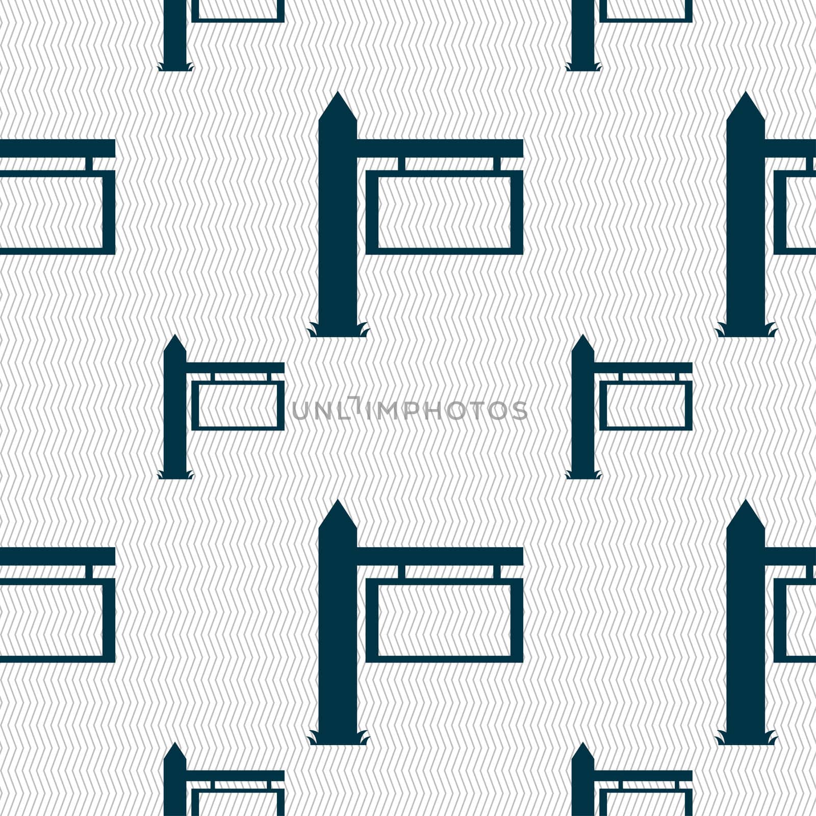 Information Road Sign icon sign. Seamless pattern with geometric texture. illustration