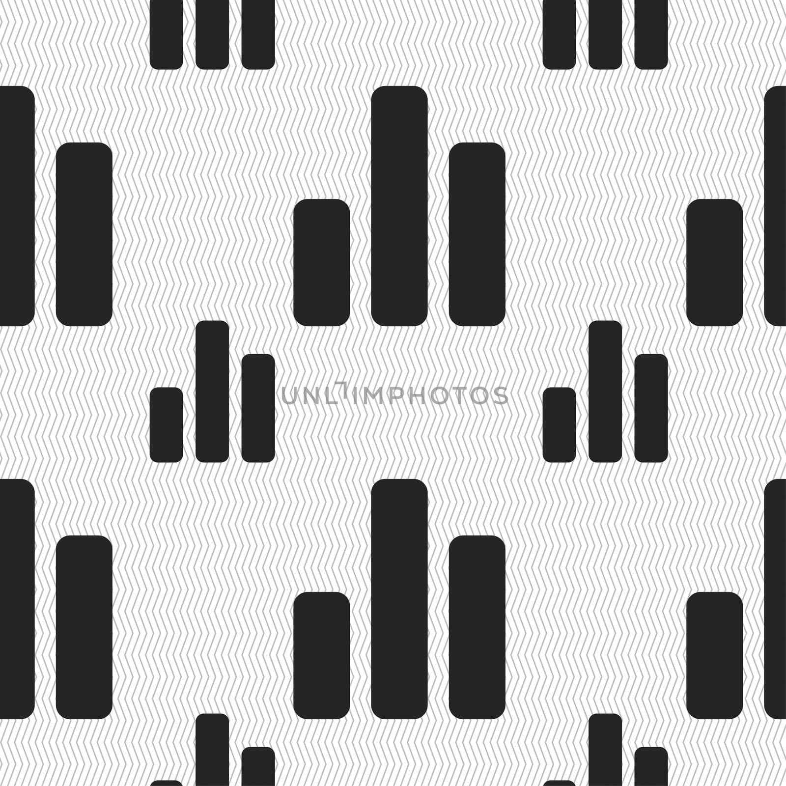 Growth and development concept. graph of Rate icon sign. Seamless pattern with geometric texture. illustration