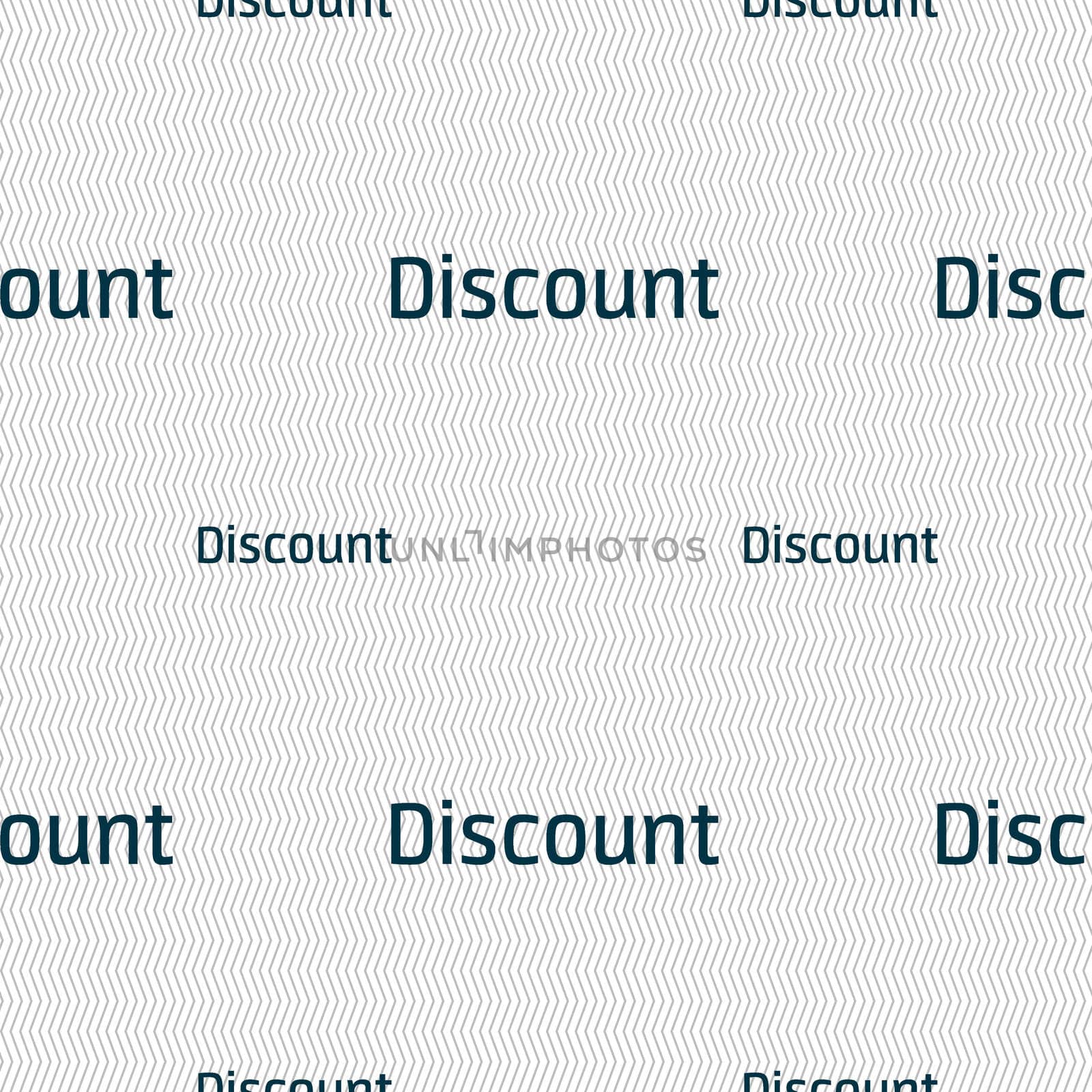 discount sign icon. Sale symbol. Special offer label. Seamless pattern with geometric texture. illustration