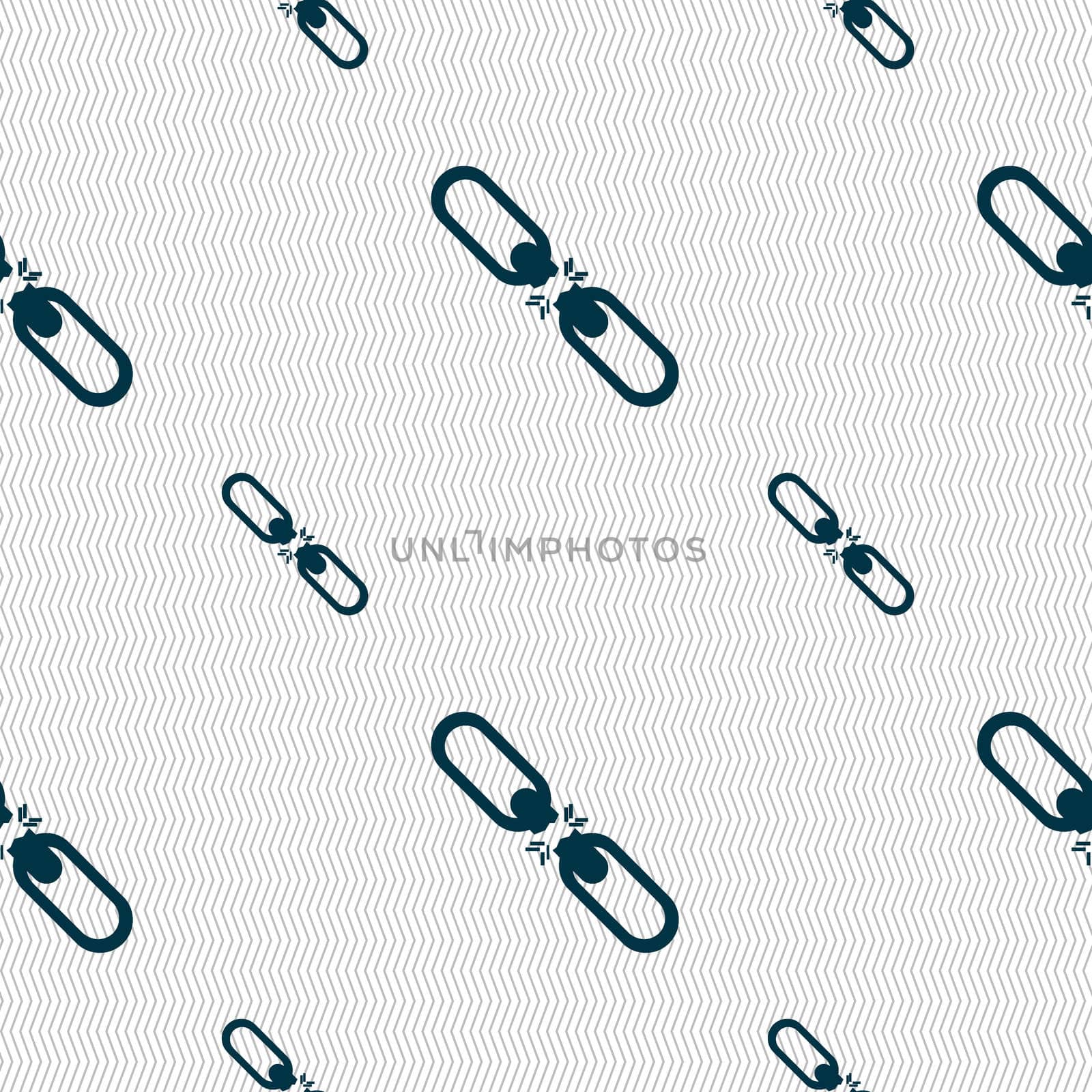Broken connection flat single icon. Seamless pattern with geometric texture. illustration