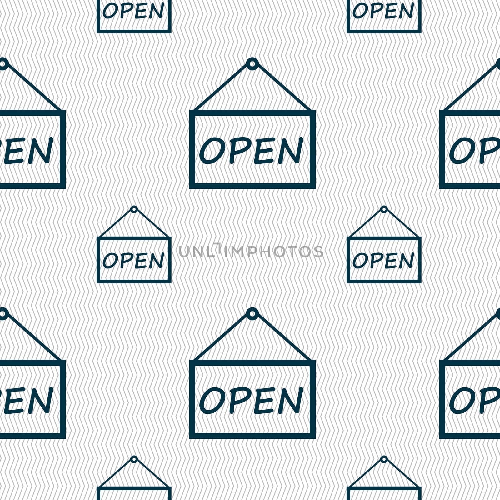 open icon sign. Seamless pattern with geometric texture.  by serhii_lohvyniuk