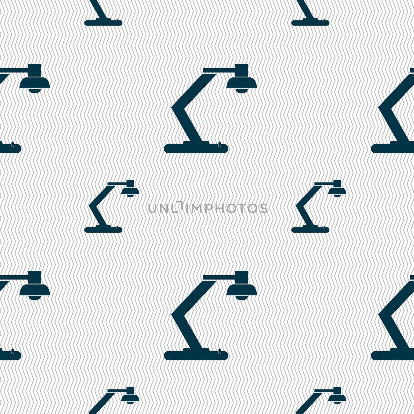 light, bulb, electricity icon sign. Seamless pattern with geometric texture. illustration