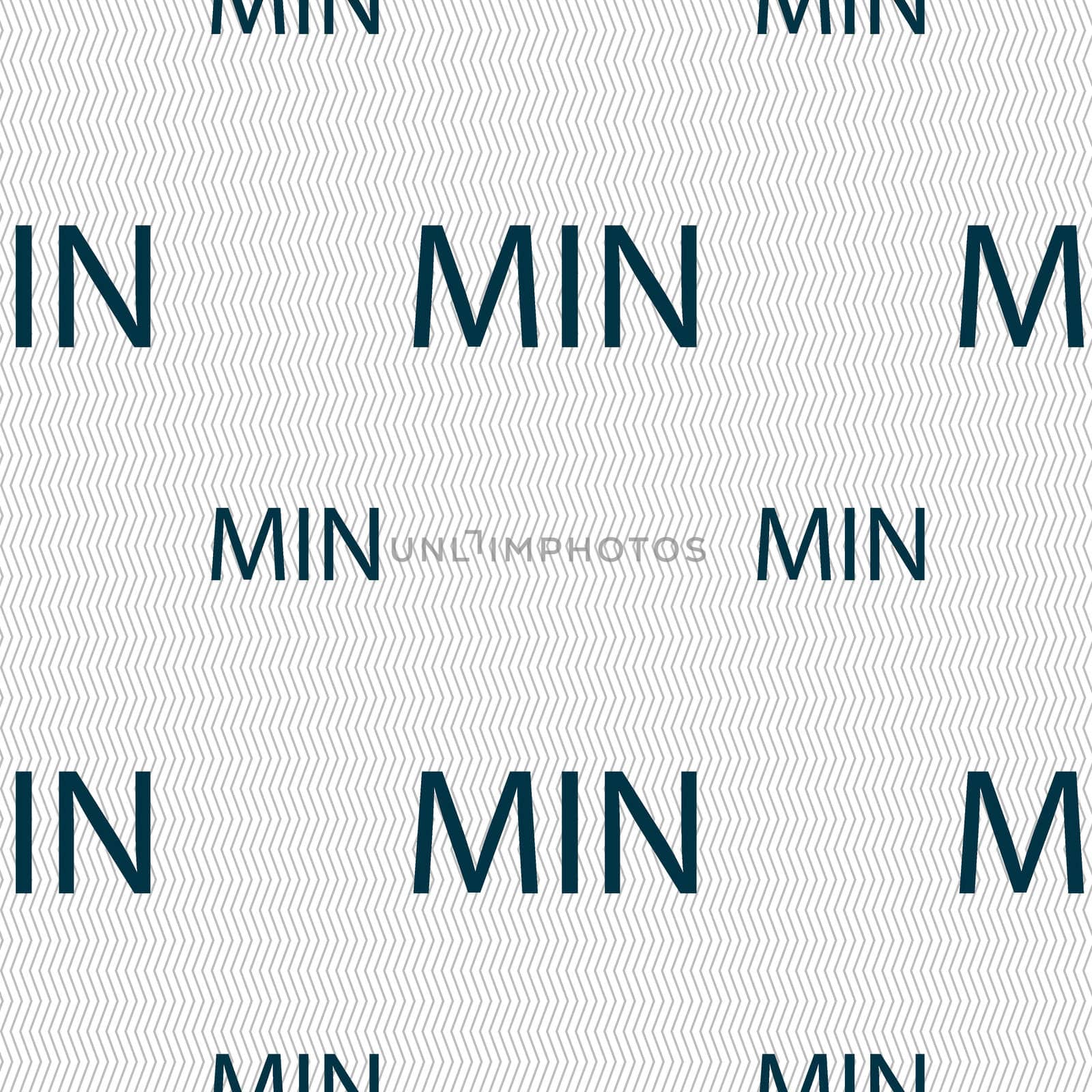 minimum sign icon. Seamless pattern with geometric texture. illustration