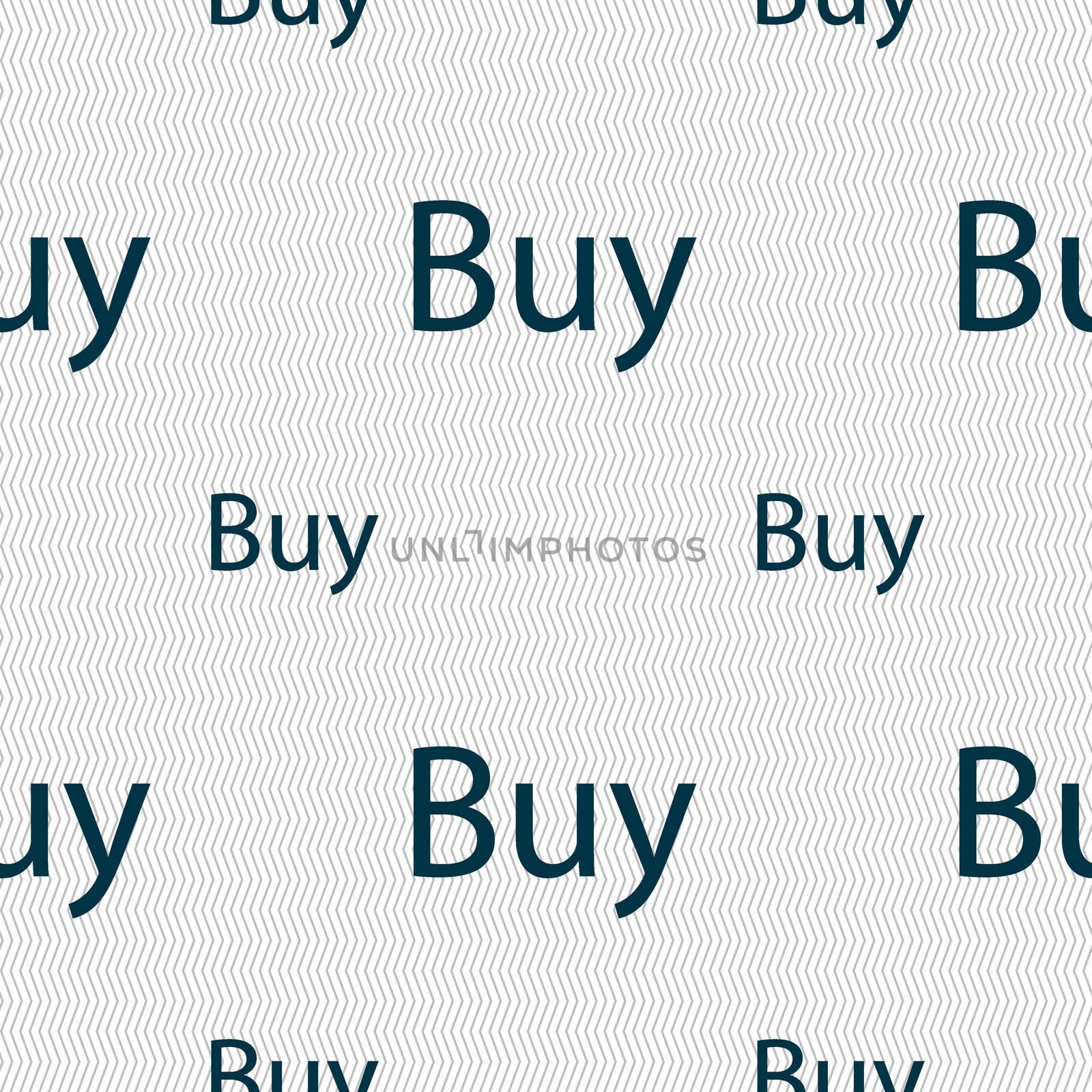 Buy sign icon. Online buying dollar usd button. Seamless pattern with geometric texture. illustration