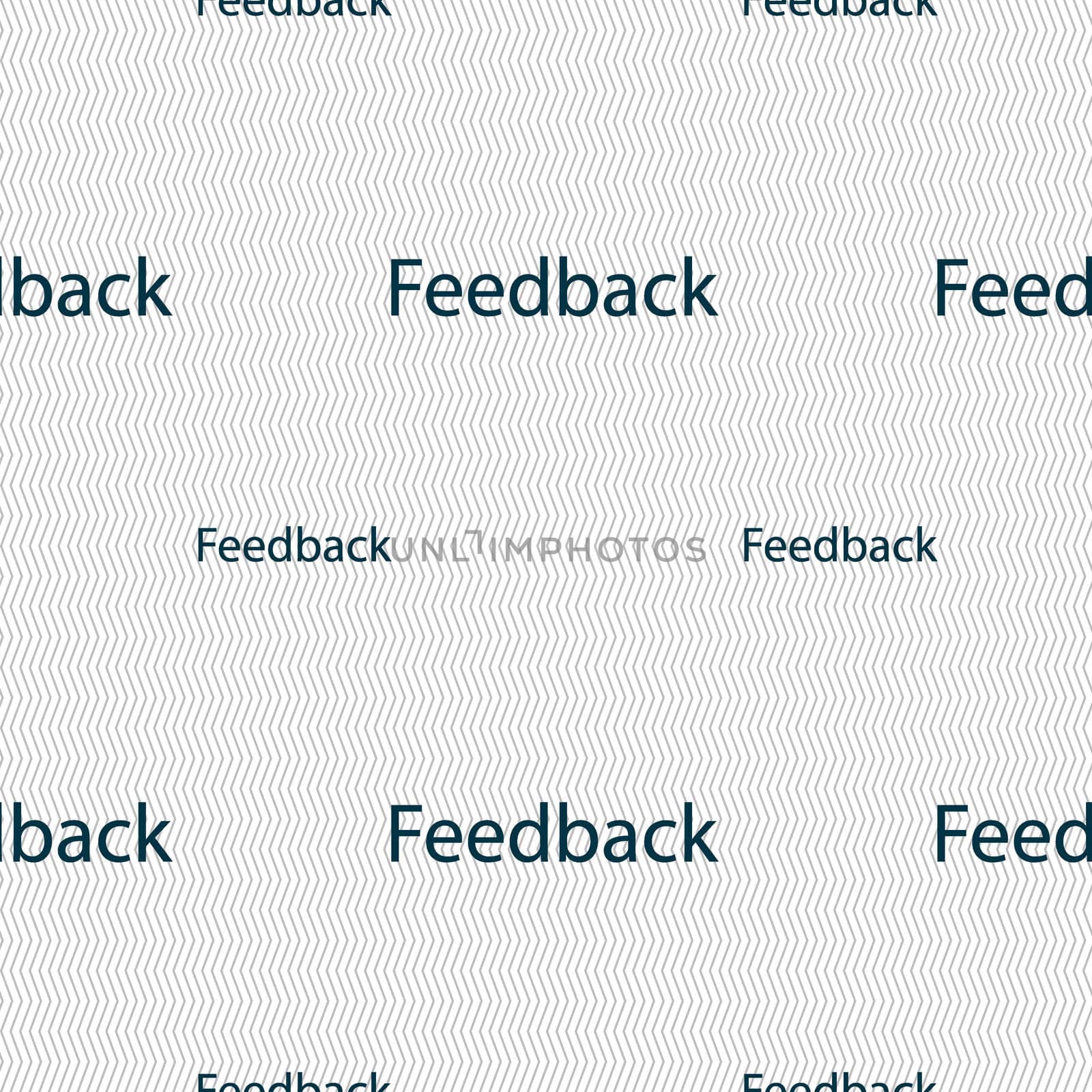 Feedback sign icon. Seamless pattern with geometric texture. illustration