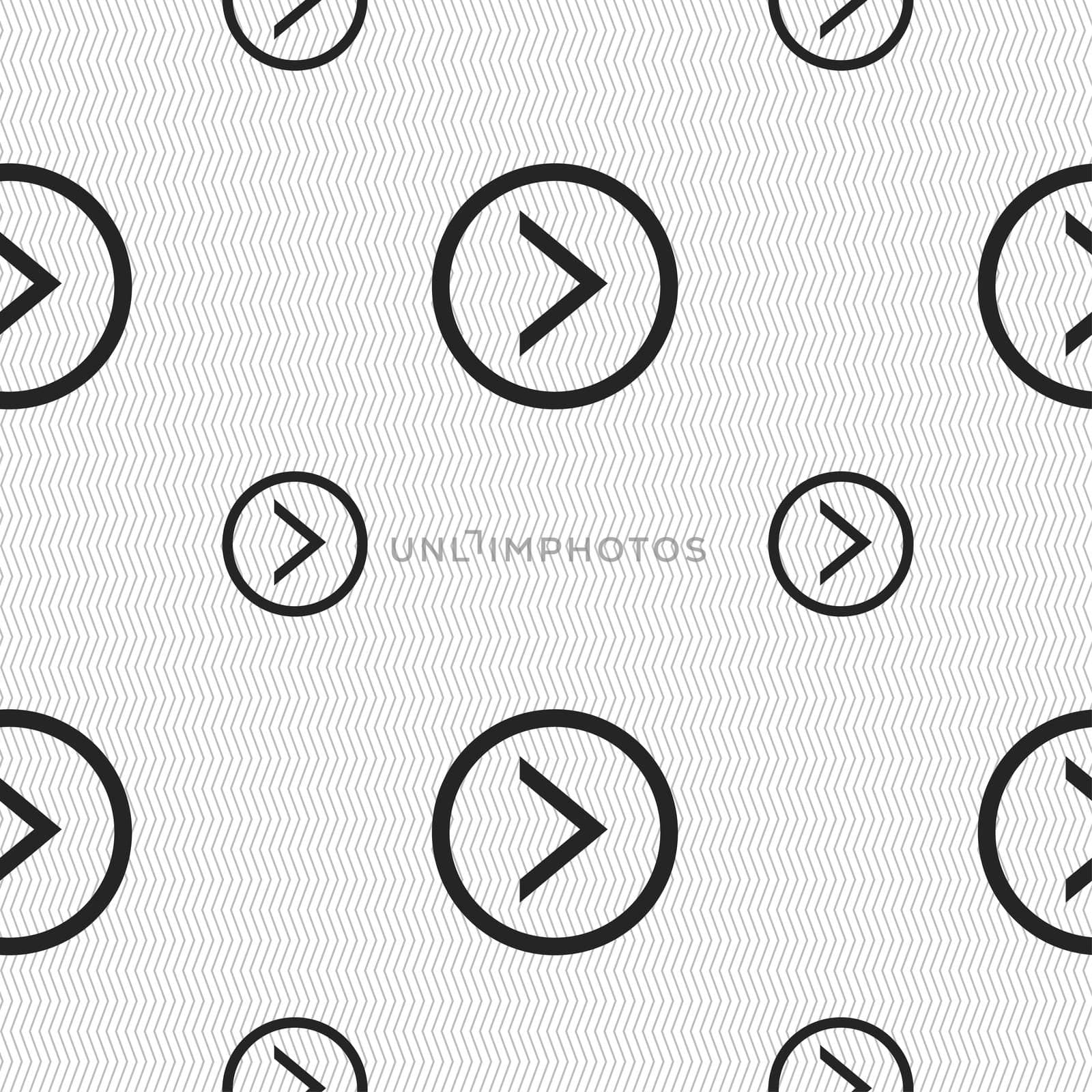 Arrow right, Next icon sign. Seamless pattern with geometric texture. illustration