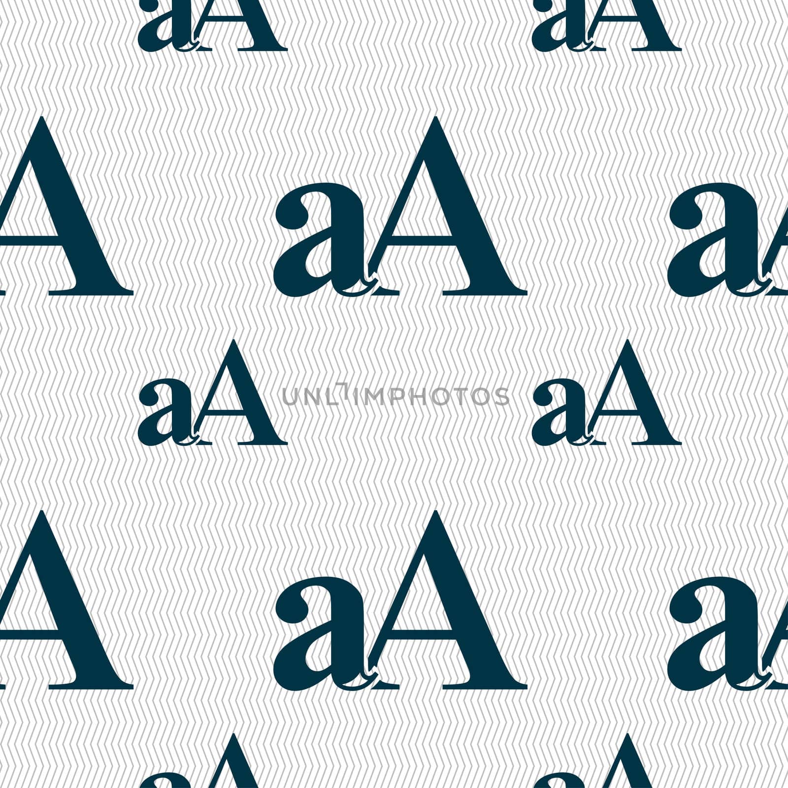 Enlarge font, aA icon sign. Seamless pattern with geometric texture.  by serhii_lohvyniuk