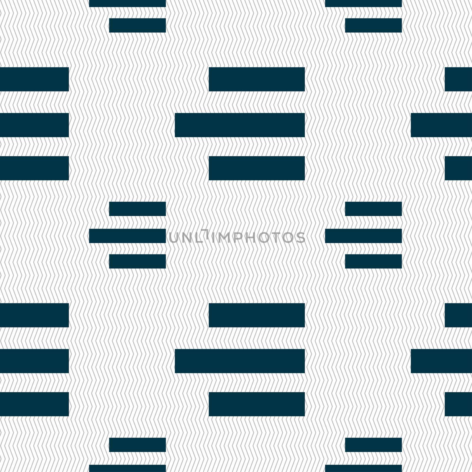 Right-aligned icon sign. Seamless pattern with geometric texture. illustration