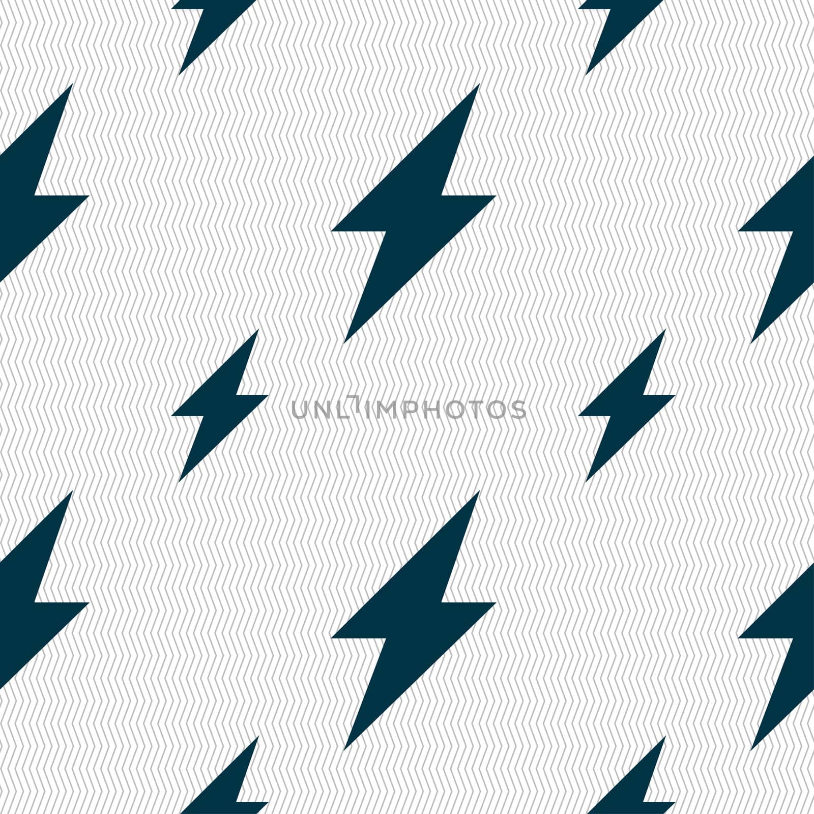 Photo flash icon sign. Seamless pattern with geometric texture. illustration