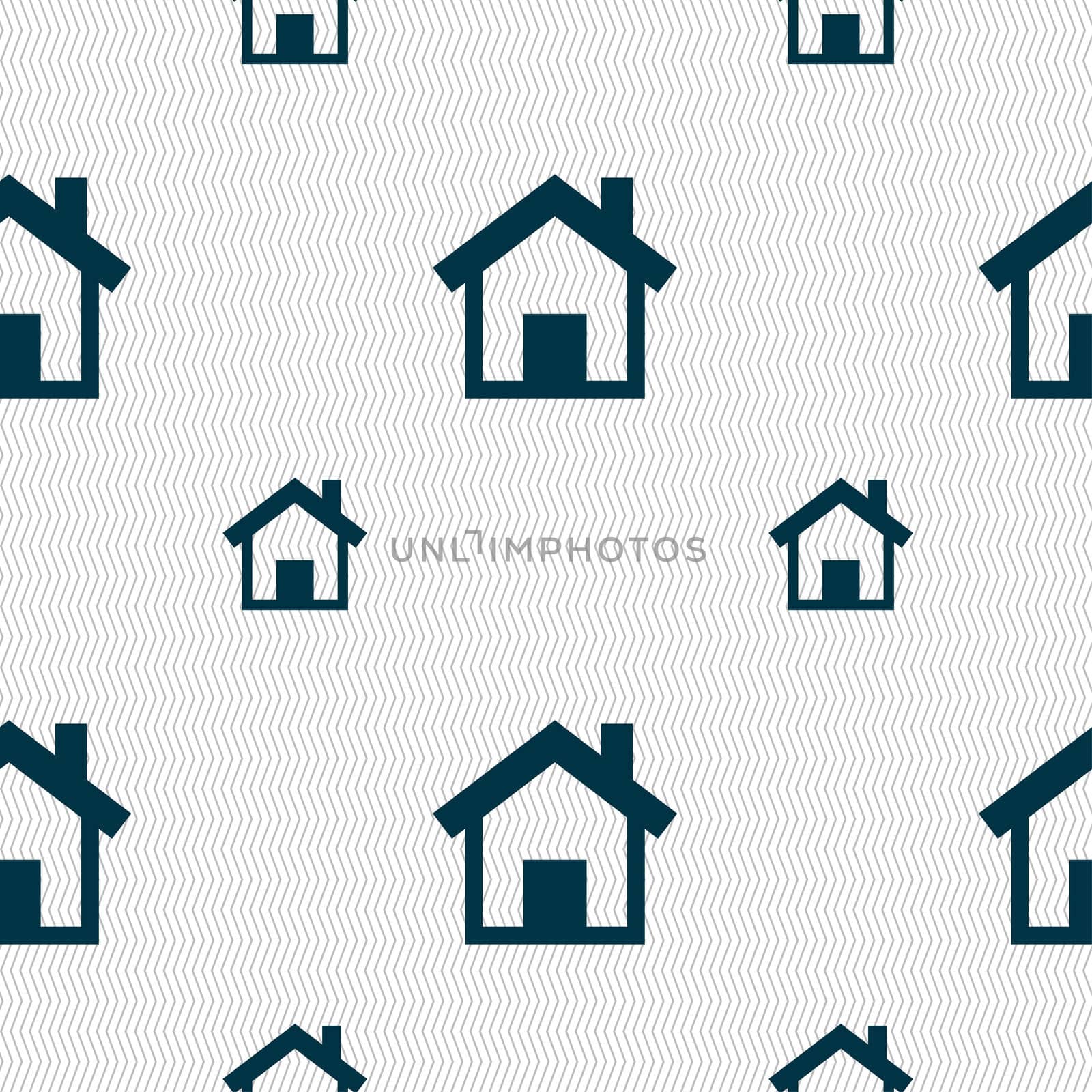 Home, Main page icon sign. Seamless pattern with geometric texture. illustration