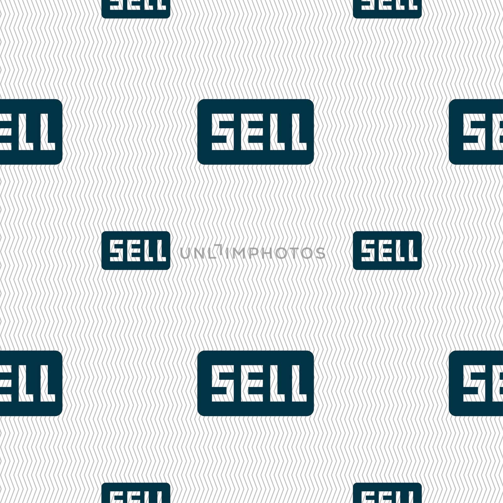 Sell, Contributor earnings icon sign. Seamless pattern with geometric texture.  by serhii_lohvyniuk