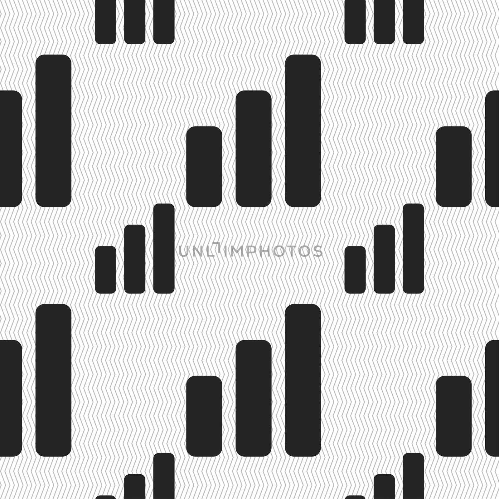 Growth and development concept. graph of Rate icon sign. Seamless pattern with geometric texture. illustration