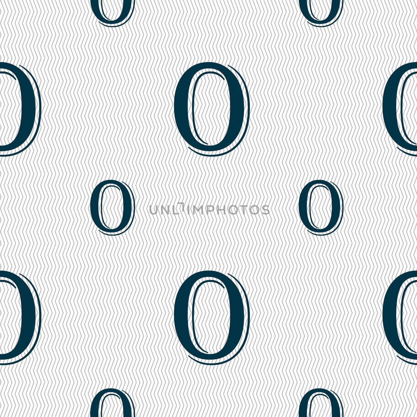 number zero icon sign. Seamless pattern with geometric texture.  by serhii_lohvyniuk