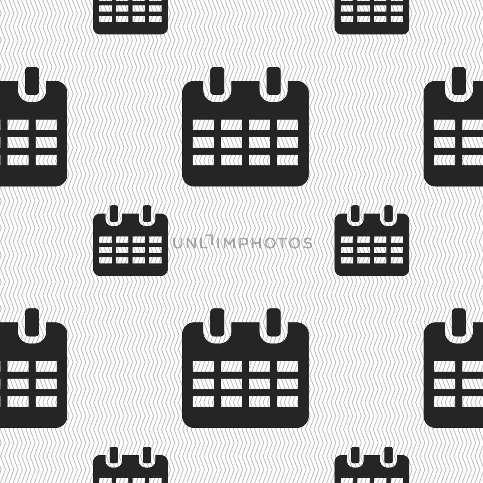  Calendar, Date or event reminder icon sign. Seamless pattern with geometric texture.  by serhii_lohvyniuk