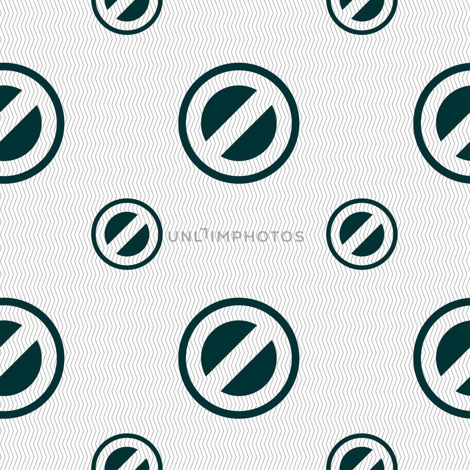 Cancel icon sign. Seamless pattern with geometric texture.  by serhii_lohvyniuk