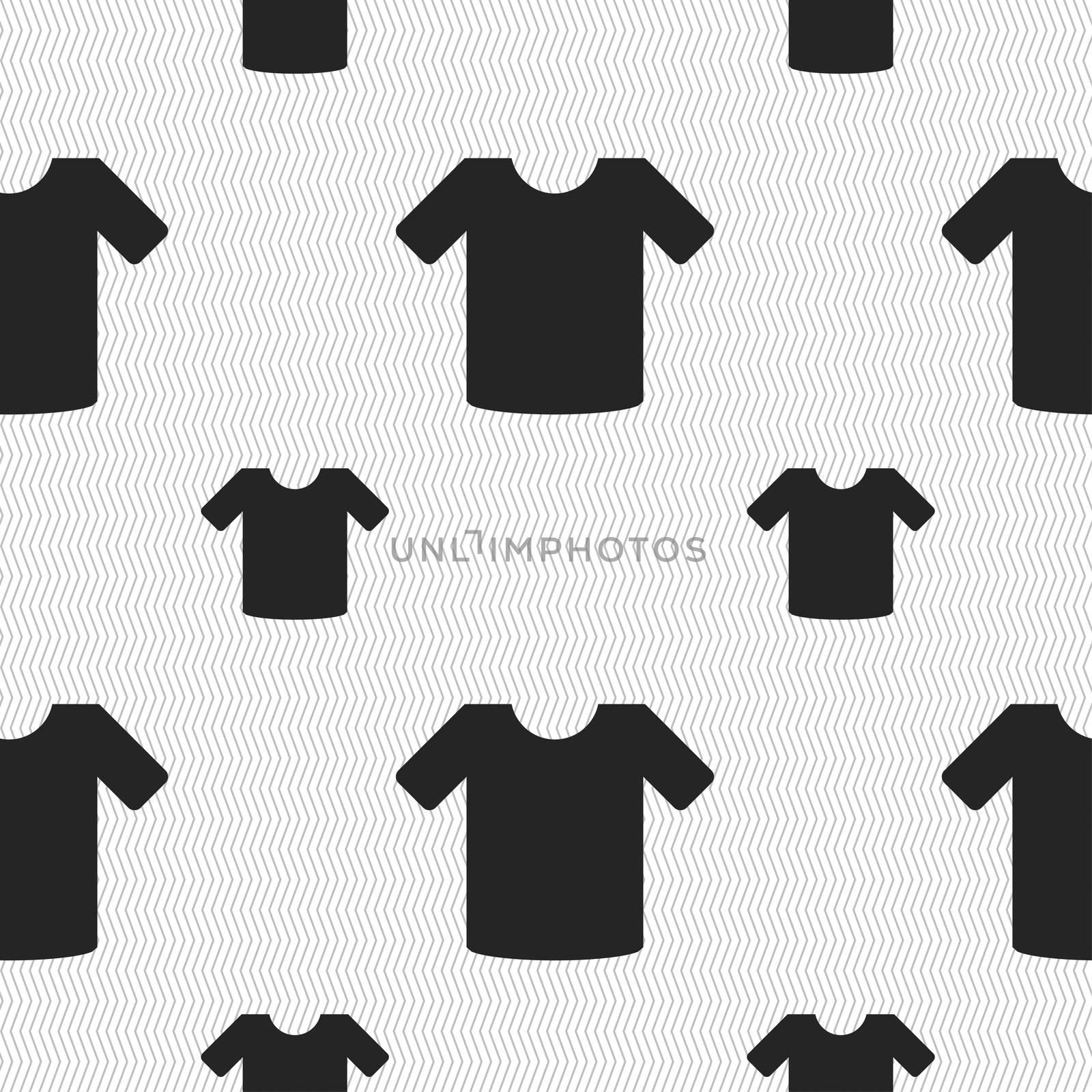 T-shirt, Clothes icon sign. Seamless pattern with geometric texture.  by serhii_lohvyniuk